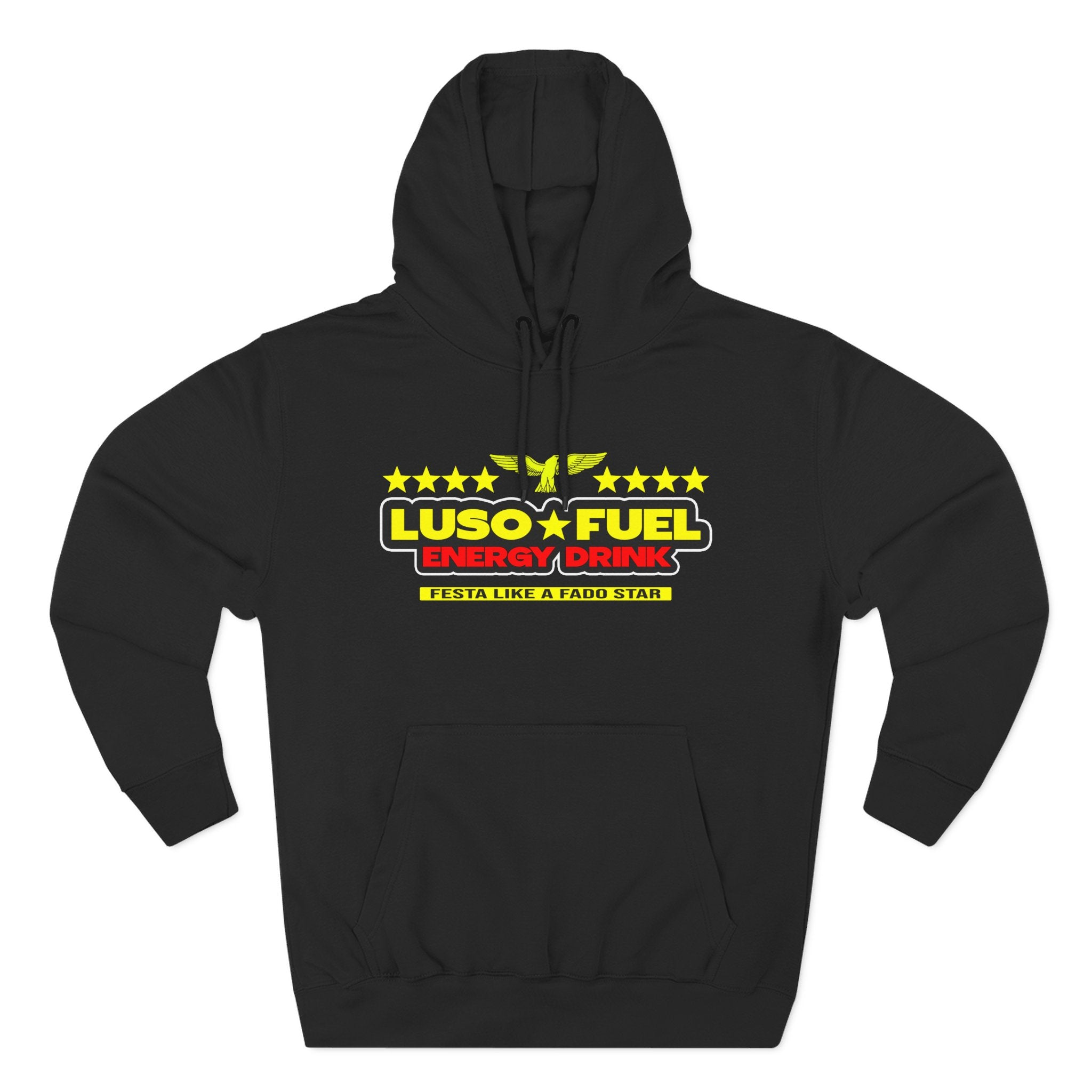 Luso Fuel Hoodie, Cozy Fleece Sweatshirt, Casual Streetwear, Gift for Athletes, Warm Winter Apparel, Sports Motivation Clothing