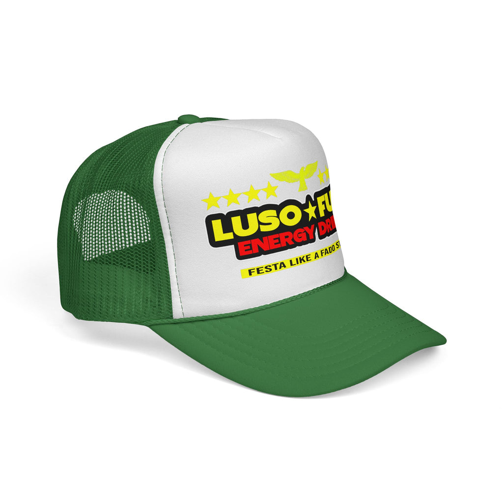Luso Fuel Energy Party Trucker Cap, Unisex Hat, Festival Headwear, Outdoor Gear, Sports Accessories, Gift for Party Lovers
