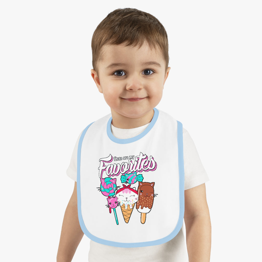 Cute Baby Bib with Ice Cream Design, Fun Bib for Kids, Perfect Baby Shower Gift, Toddler Feeding Bib, Baby Accessories