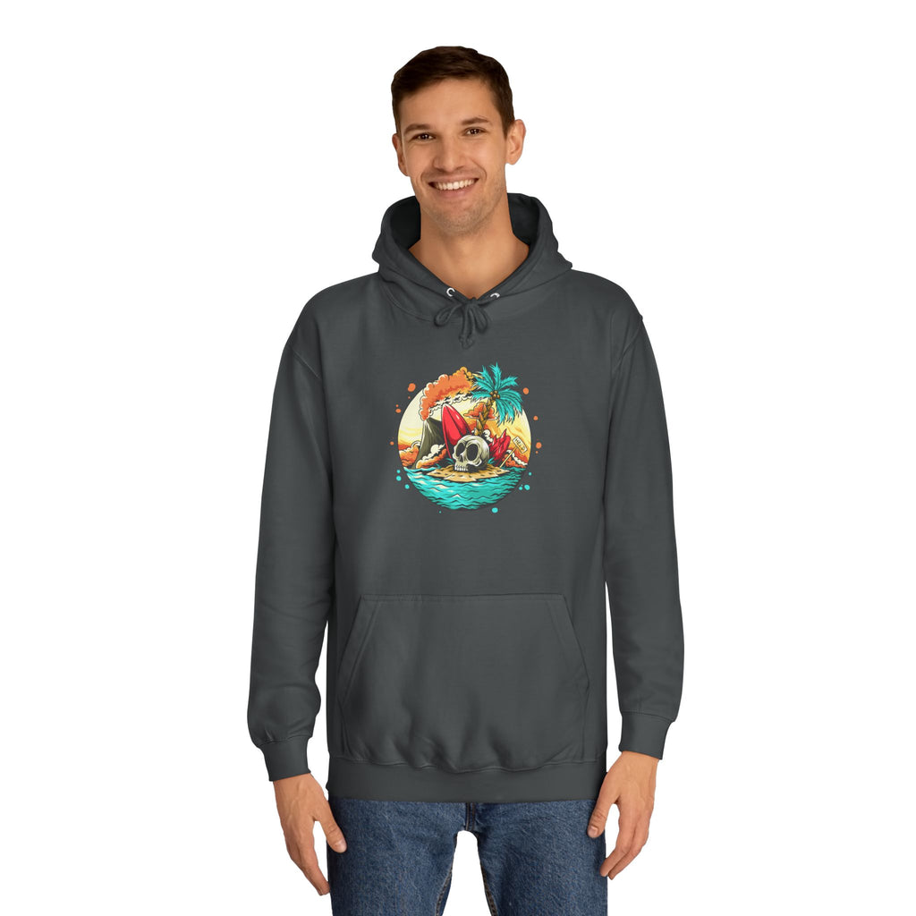 Tropical Paradise Unisex College Hoodie, Beach Vibes Sweatshirt, Summer Gift, Vacation Apparel, Cozy Hooded Pullover, Casual Wear