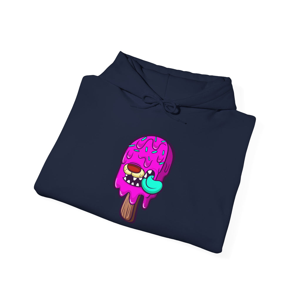 Colorful Ice Cream Graphic Unisex College Hoodie, Fun Pullover for Students, Casual Wear, Great Gift for Birthdays & Holidays, Cozy Hoodie