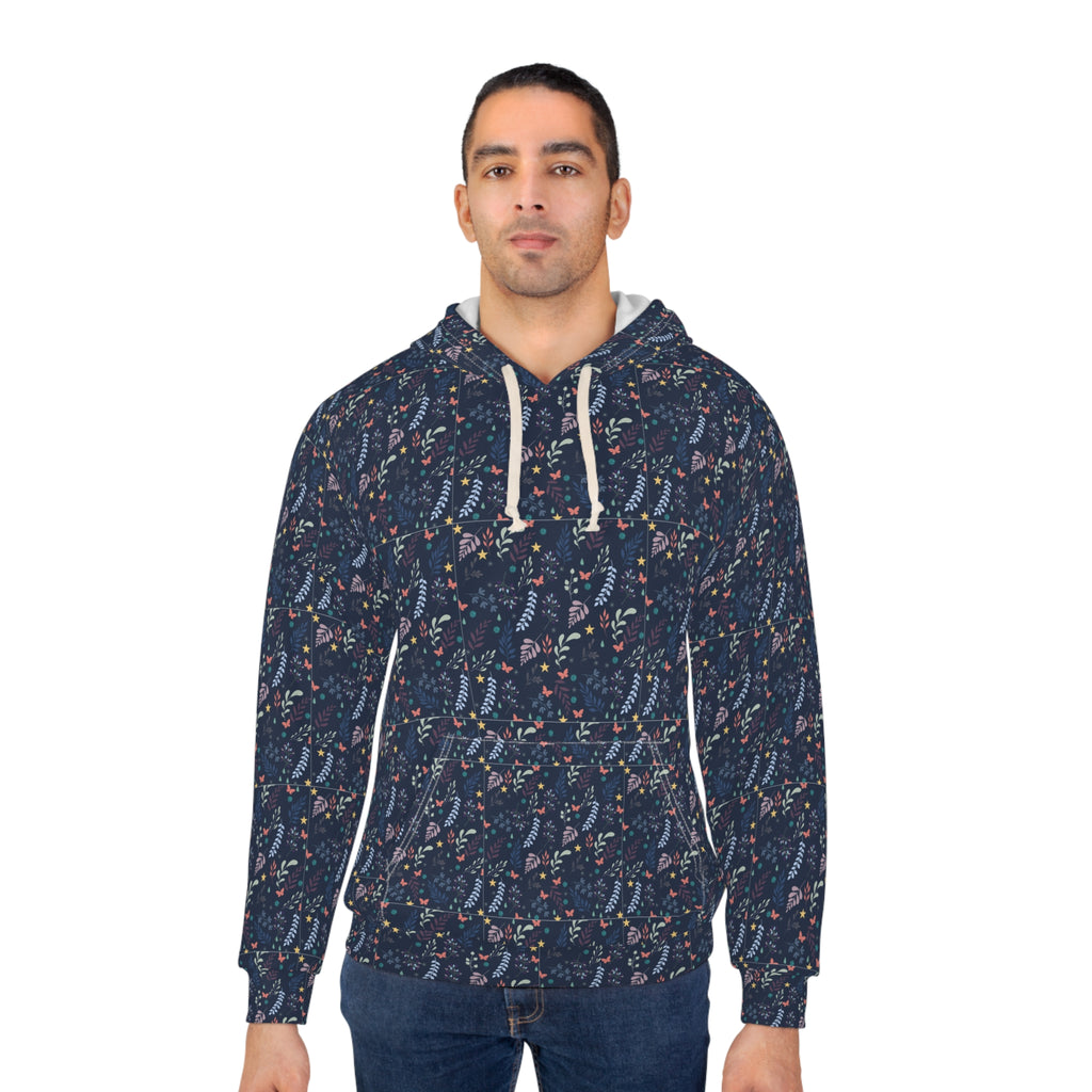 Floral Pattern Unisex Pullover Hoodie | Cozy Spring Sweater | Perfect for Casual Wear, Holiday Gifts, Garden Parties, and Outdoor Adventures