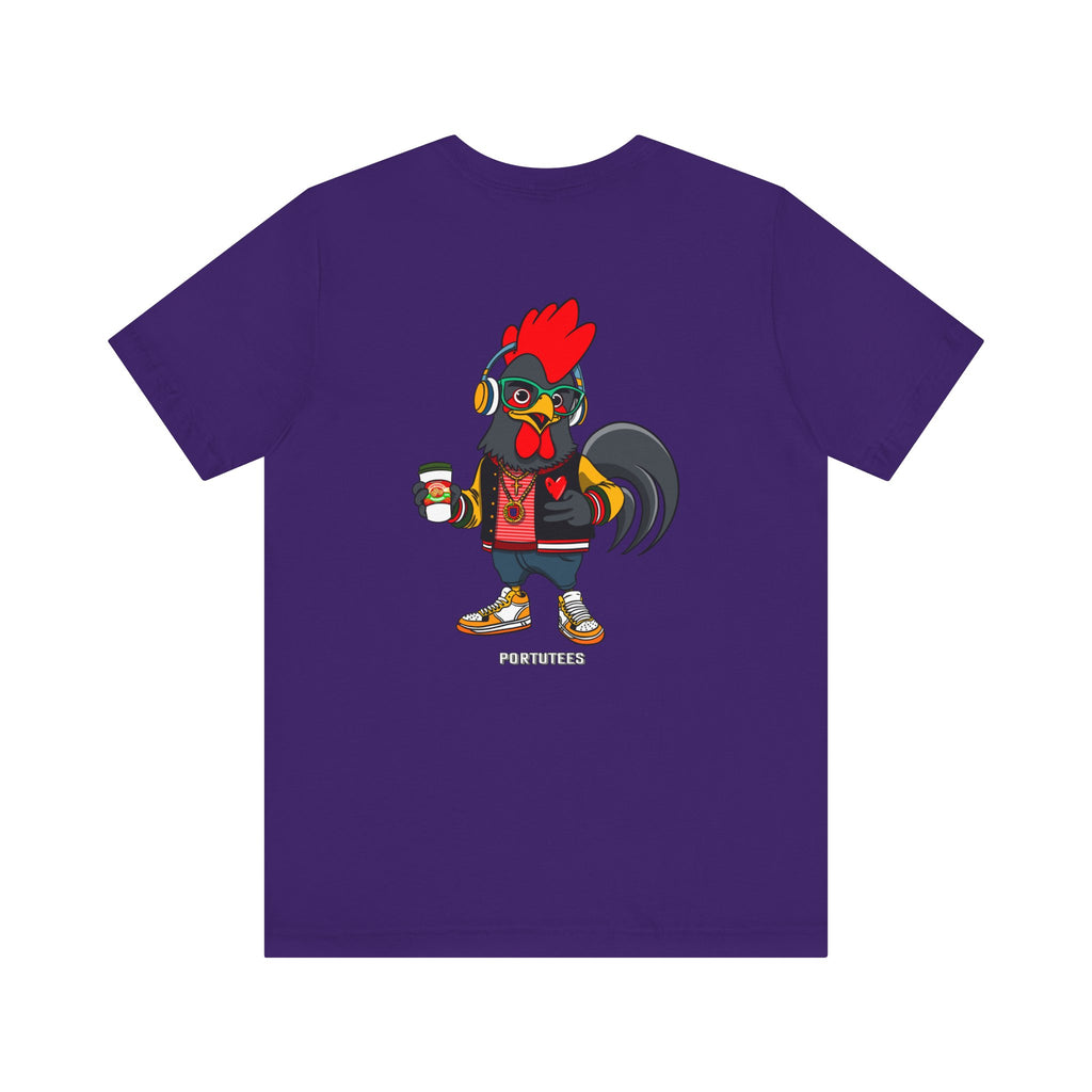 Hipster Rooster Graphic Tee, Fun Unisex Short Sleeve T-Shirt, Quirky Gift, Animal Lover Apparel, Casual Everyday Wear, Gift for Him/Her