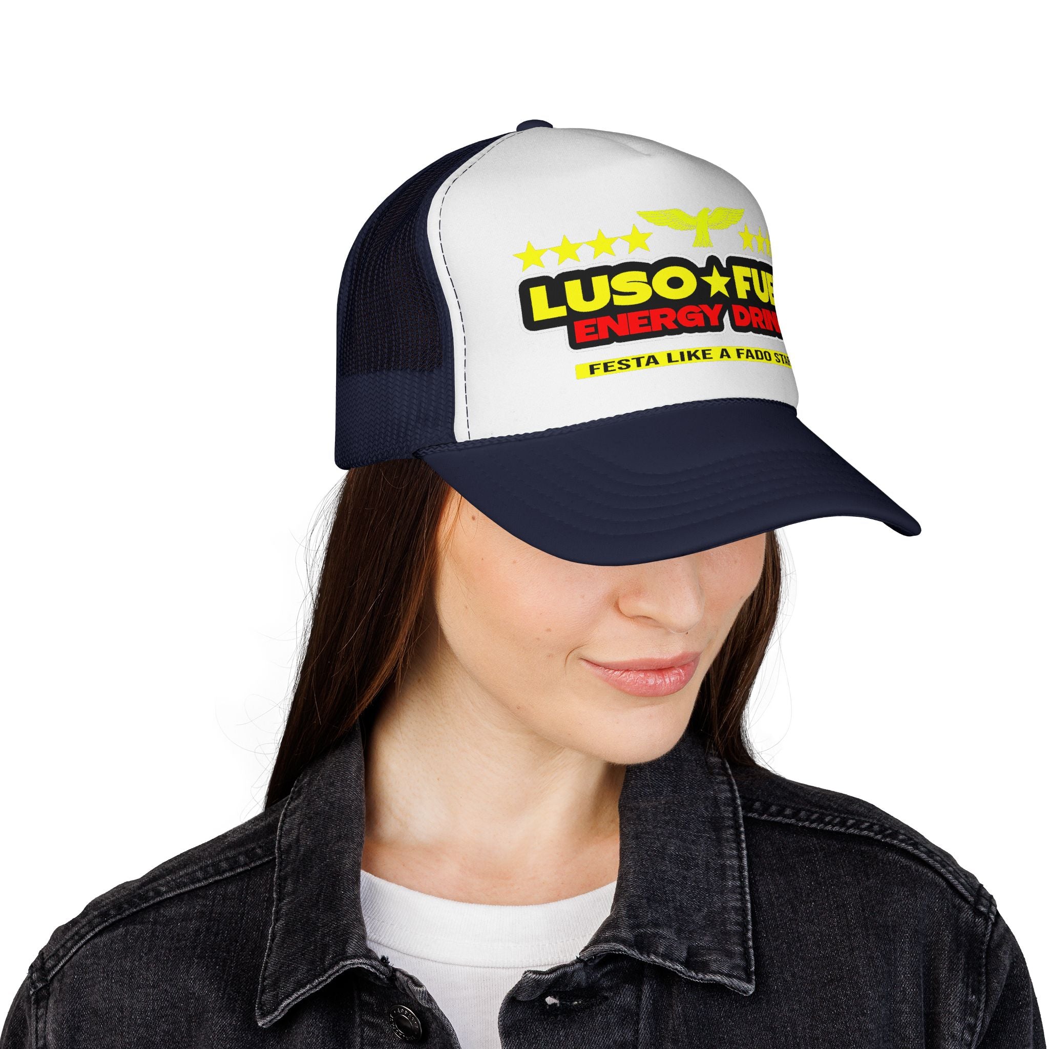 Luso Fuel Energy Party Trucker Cap, Unisex Hat, Festival Headwear, Outdoor Gear, Sports Accessories, Gift for Party Lovers