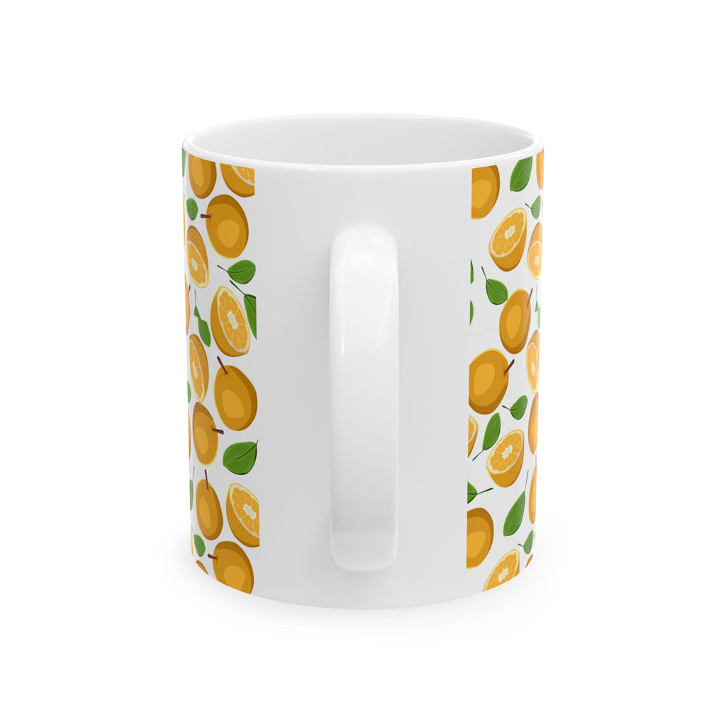 Citrus Fruit Ceramic Mug, Perfect for Tea & Coffee Lovers, Gift for Citrus Enthusiasts, Kitchen Decor, Orange Lover's Gift