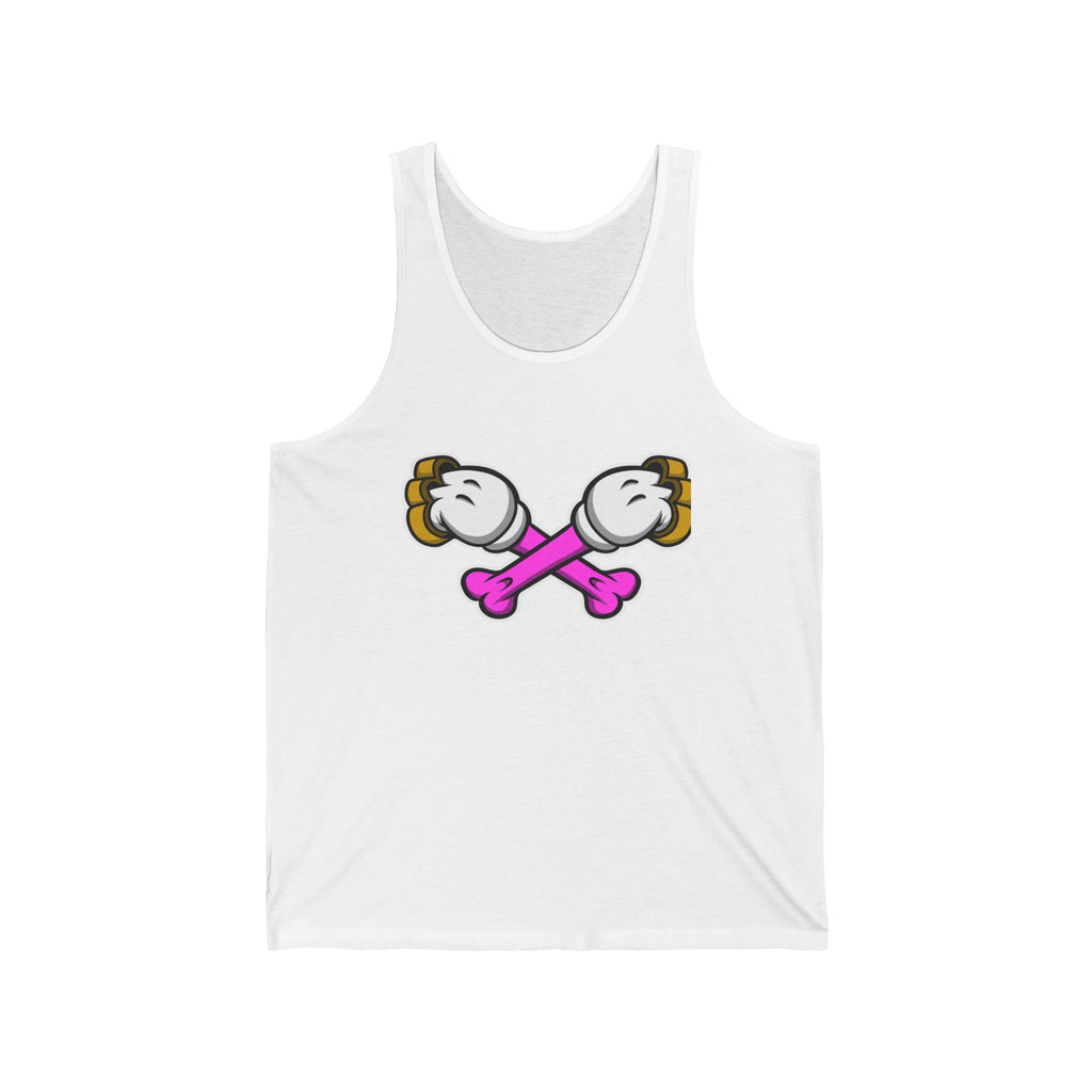 Playful Skeletons Unisex Jersey Tank - Perfect for Halloween, Casual Wear, Beach Days, Workout Sessions, Costume Parties