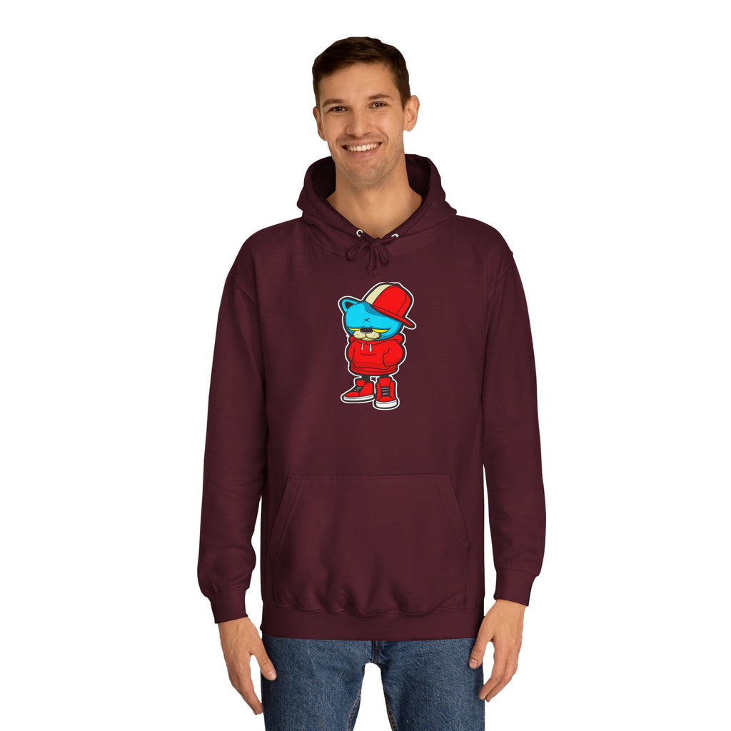 Trendy Cartoon Cat Hoodie | Unisex Streetwear, College Apparel, Graphic Hooded Sweatshirt, Cute Gift for Him or Her