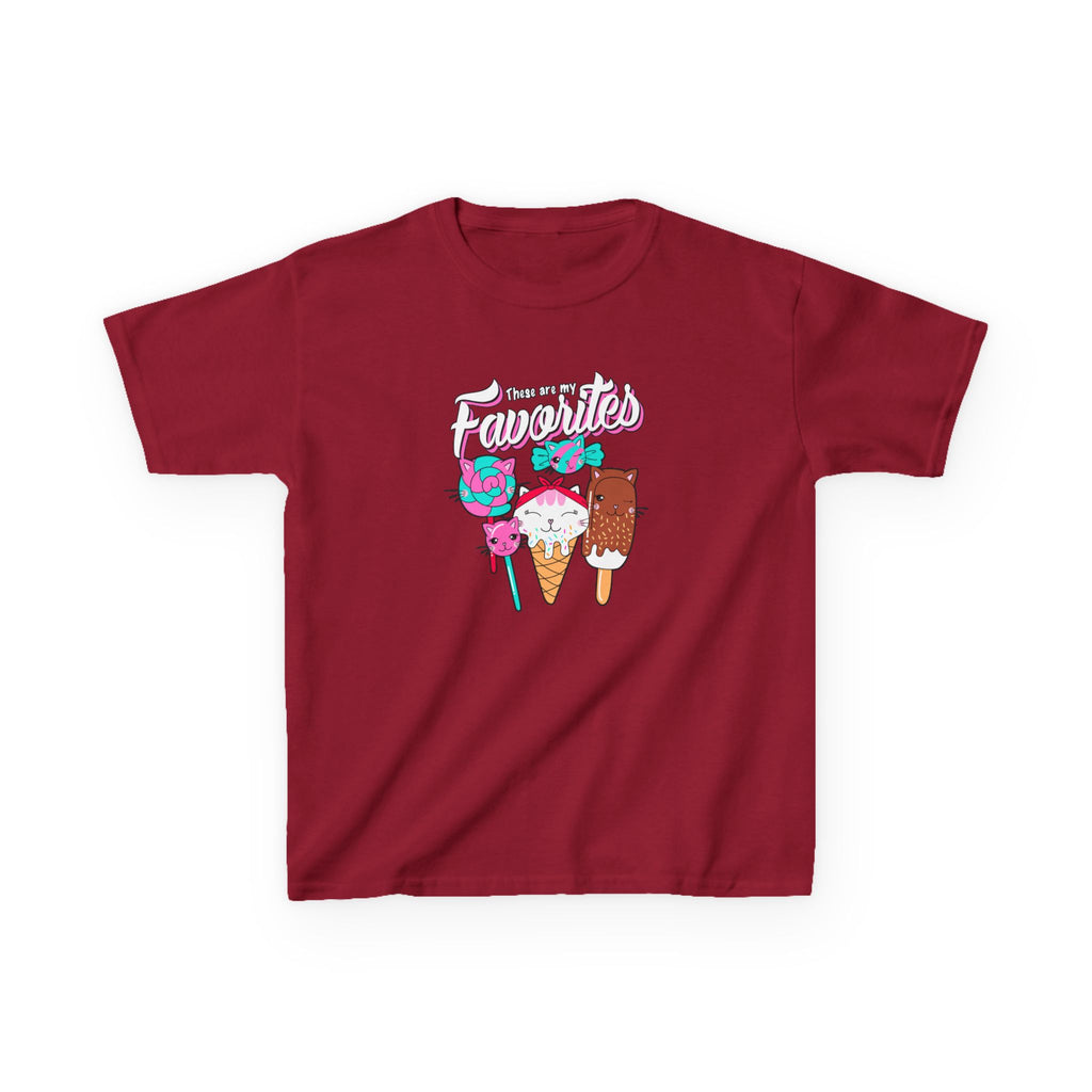 Ice Cream Favorites Kids Heavy Cotton Tee, Fun Summer T-Shirt, Cute Kids Apparel, Birthday Gift, Playdate Top