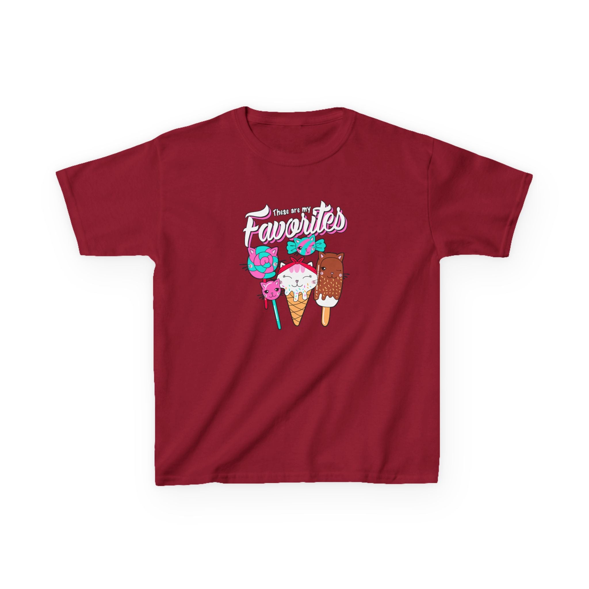 Ice Cream Favorites Kids Heavy Cotton Tee, Fun Summer T-Shirt, Cute Kids Apparel, Birthday Gift, Playdate Top