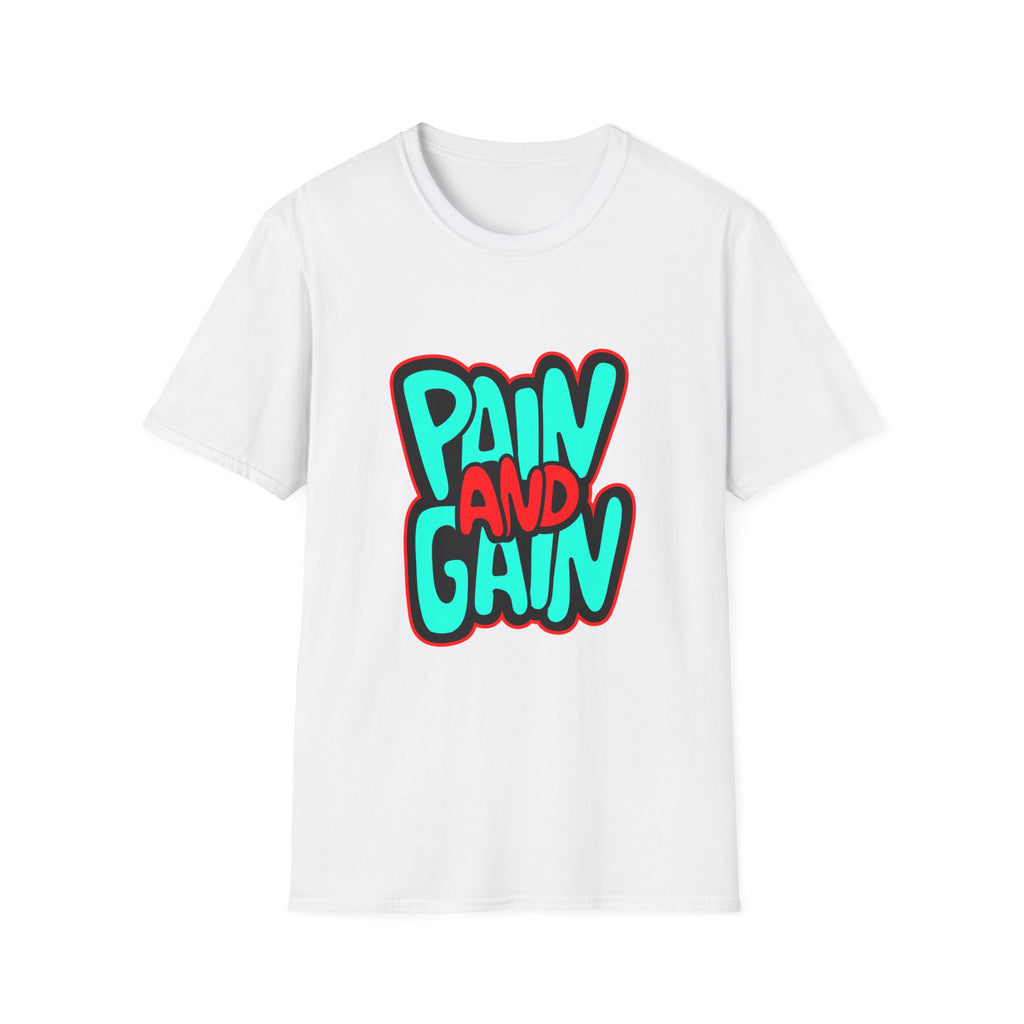 Pain and Gain Inspirational Unisex T-Shirt, Motivational Tee for Fitness Enthusiasts, Workout Apparel, Gift for Gym Lovers, Casual Wear,