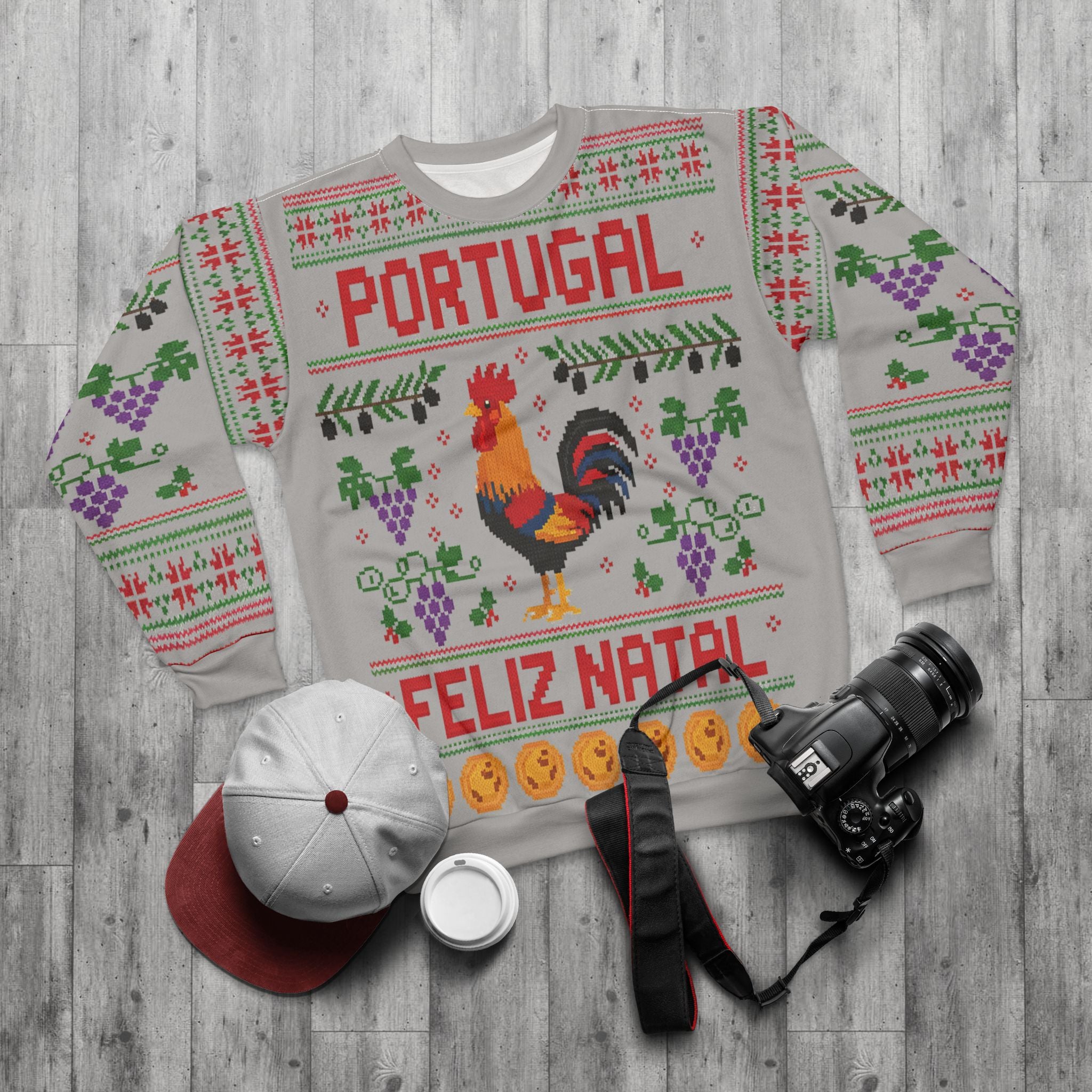 Portugal Feliz Natal Rooster Christmas Sweatshirt