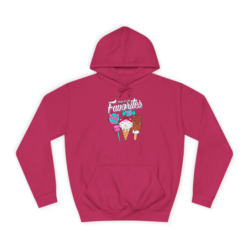 Ice Cream Favorites Unisex Hoodie - Cute Ice Cream Lover Sweatshirt, Ice Cream Gift, Ice Cream Hooded Pullover, Ice Cream Apparel, Ice Cream