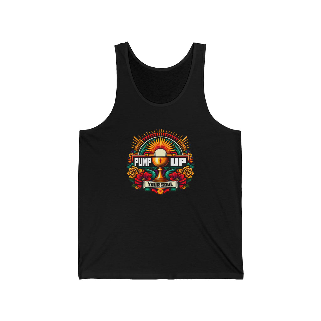 Pump Up Your Soul Tank Top, Motivational Gym Apparel, Summer Activewear, Fitness Gift, Music Festival Top, Unisex Jersey Tank