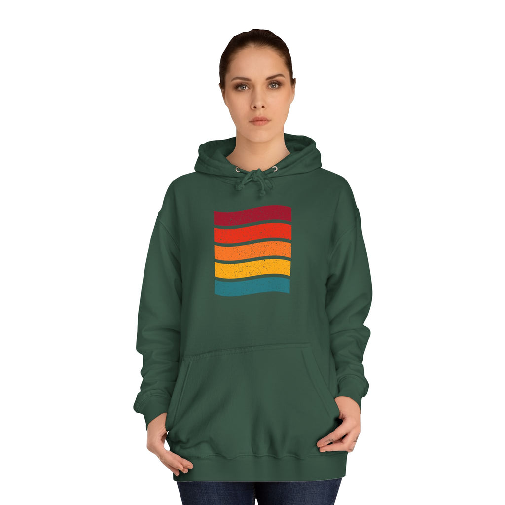 Colorful Stripe Unisex College Hoodie | Cozy Casualwear, Gifts for Students, Fall Fashion, College Events, Lounge Wear