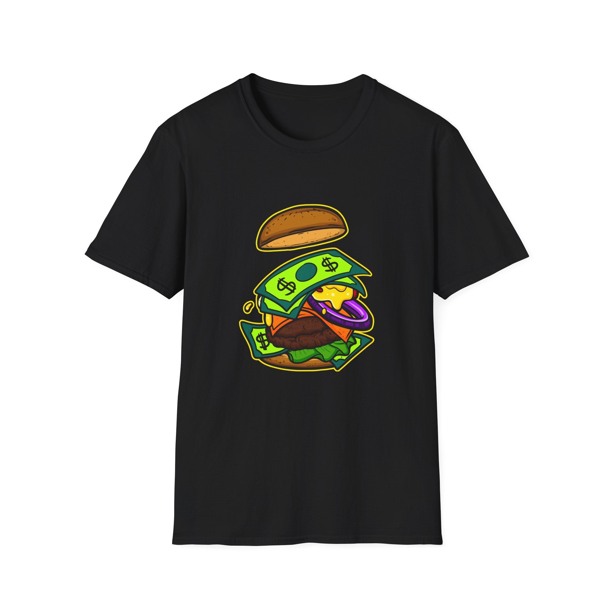 Money Burger Unisex T-Shirt, Funny Foodie Shirt, Perfect for Food Lovers, Gift for Burger Enthusiasts, Casual Weekend Tee, Streetwear