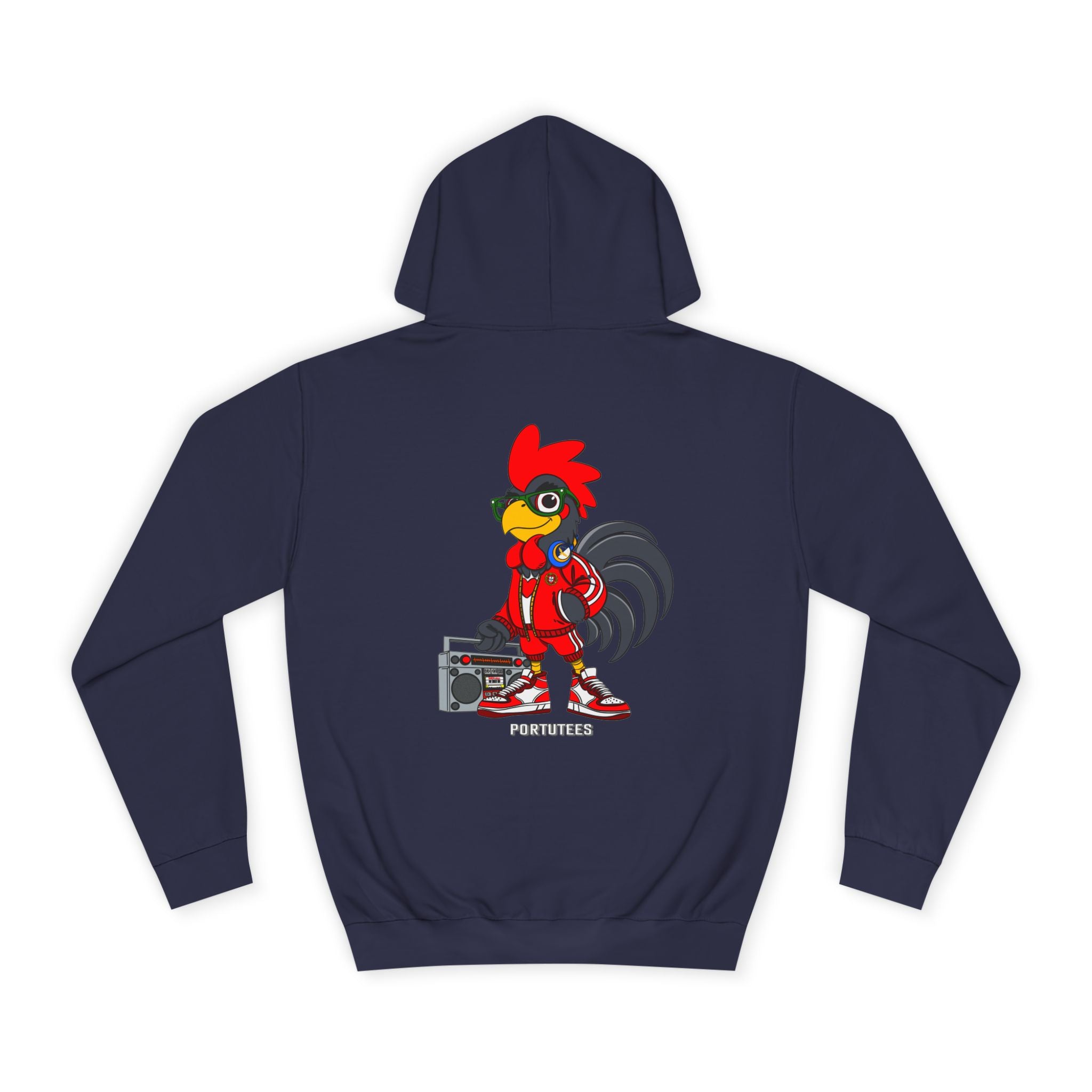 Hip-Hop Portuguese Rooster Hoodie - Urban Style Sweatshirt, Trendy College Apparel, Unisex Outerwear, Chicken Lover Gift, Cool Rooster