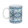 Azulejos Elegant Blue Pattern Ceramic Mug - Perfect for Coffee Lovers