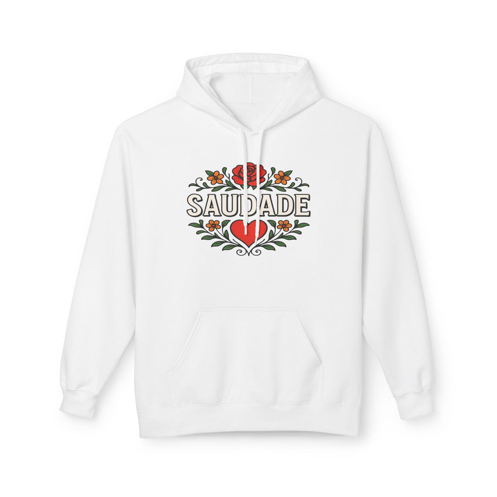 Saudade Floral Heart Hoodie – Portuguese Nostalgia Sweatshirt