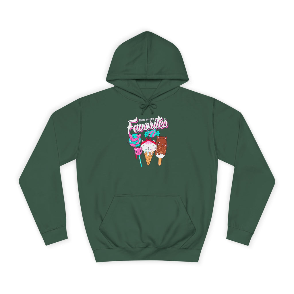 Ice Cream Favorites Unisex Hoodie - Cute Ice Cream Lover Sweatshirt, Ice Cream Gift, Ice Cream Hooded Pullover, Ice Cream Apparel, Ice Cream