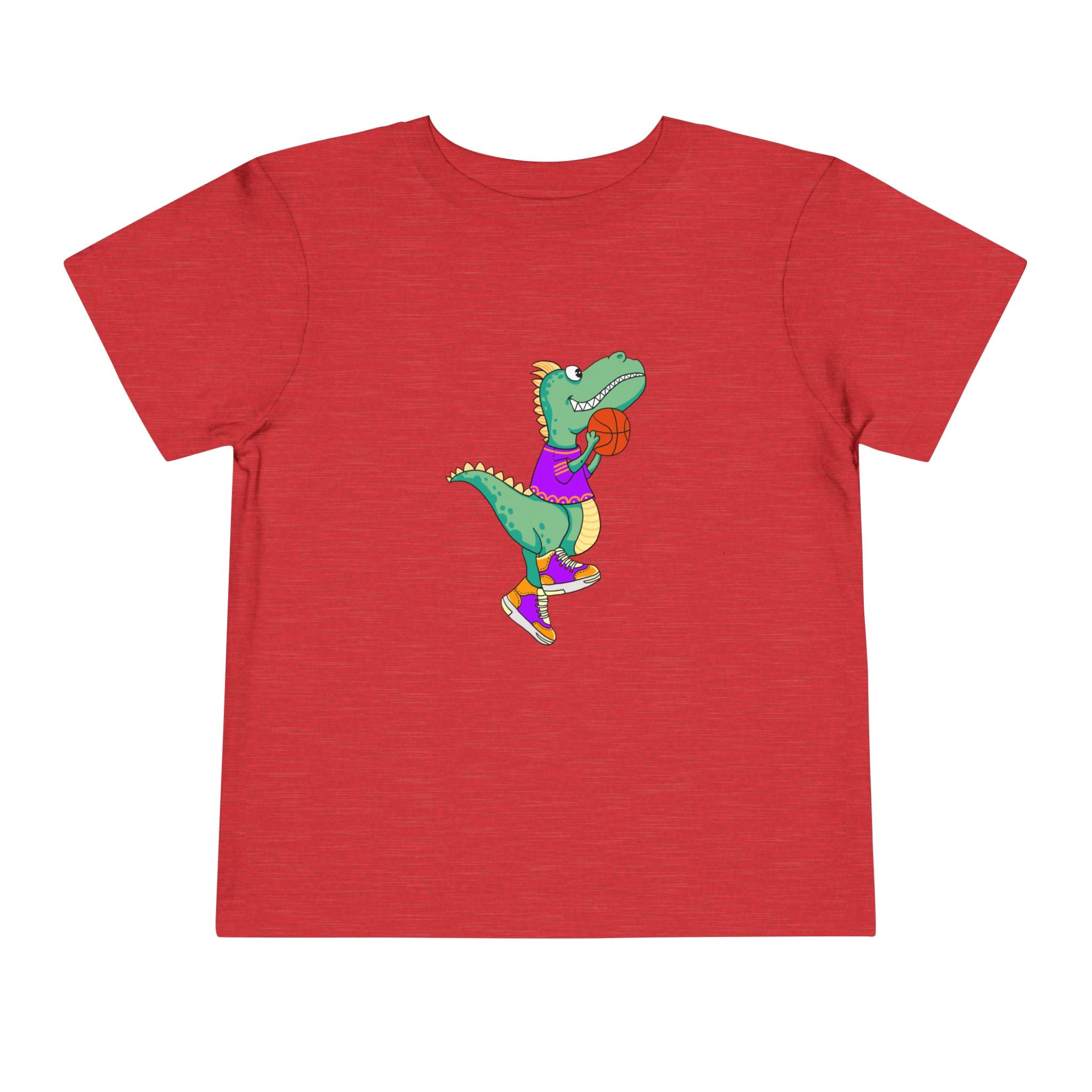 Dino Basketball Toddler Tee, Cute Dino Shirt, Kids Sports T-Shirt, Birthday Gift for Boys and Girls, Toddler Apparel, Playful Style