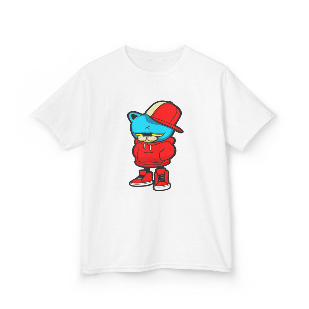 Cool Cartoon Bear Kids Tee, Trendy Youth T-Shirt, Hipster Gift, Cartoon Character Apparel, Streetwear for Kids