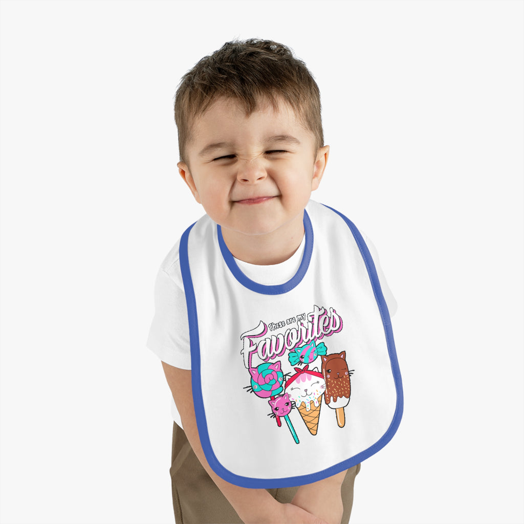 Cute Baby Bib with Ice Cream Design, Fun Bib for Kids, Perfect Baby Shower Gift, Toddler Feeding Bib, Baby Accessories