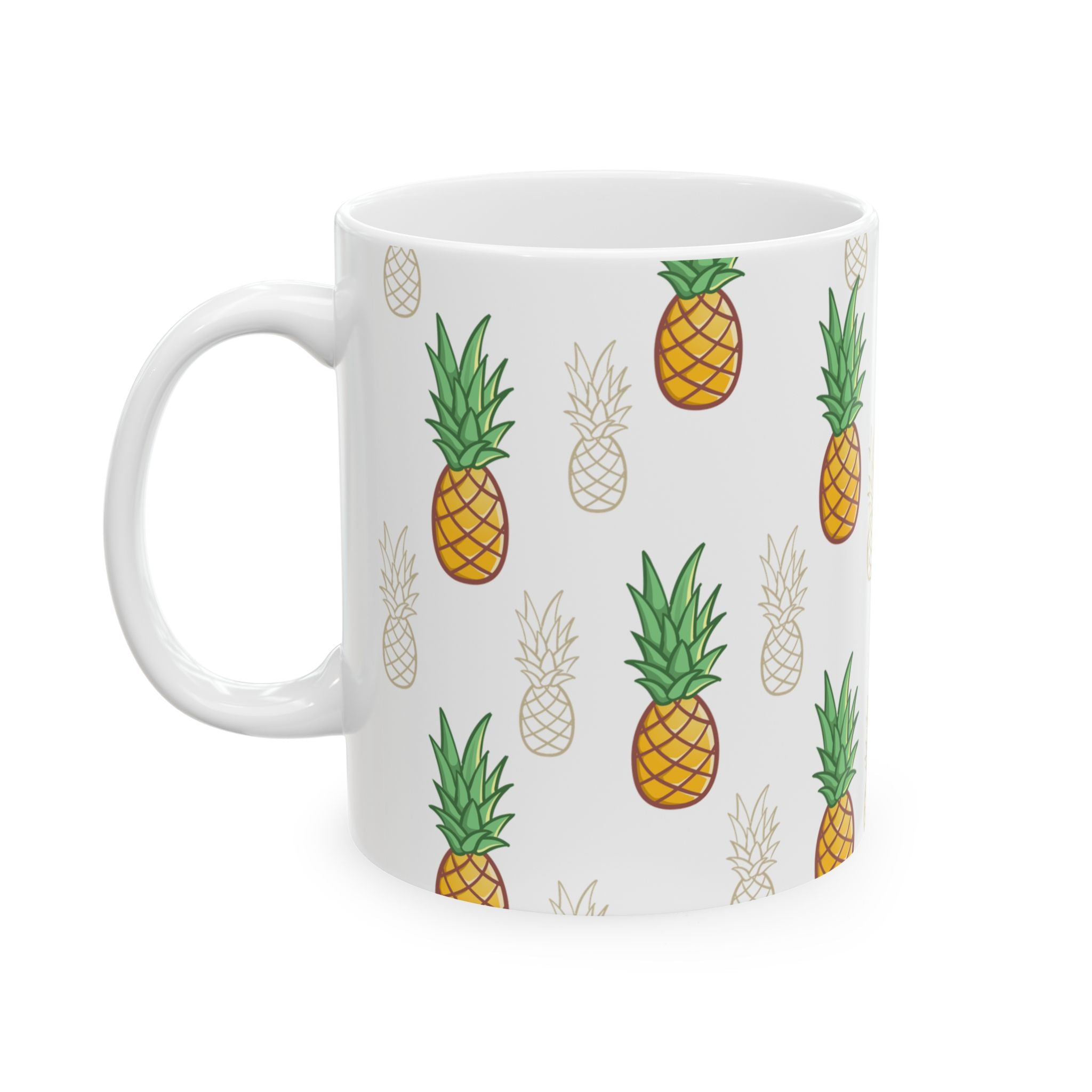 Pineapple Paradise Ceramic Mug - Fun Tropical Design for Coffee Lovers