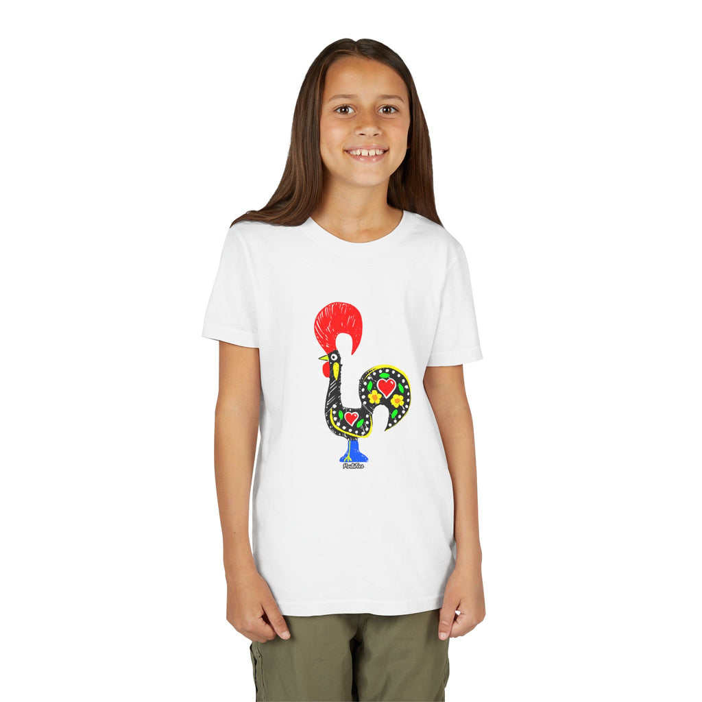 Colorful Rooster Youth Tee - Fun & Playful Shirt for Kids