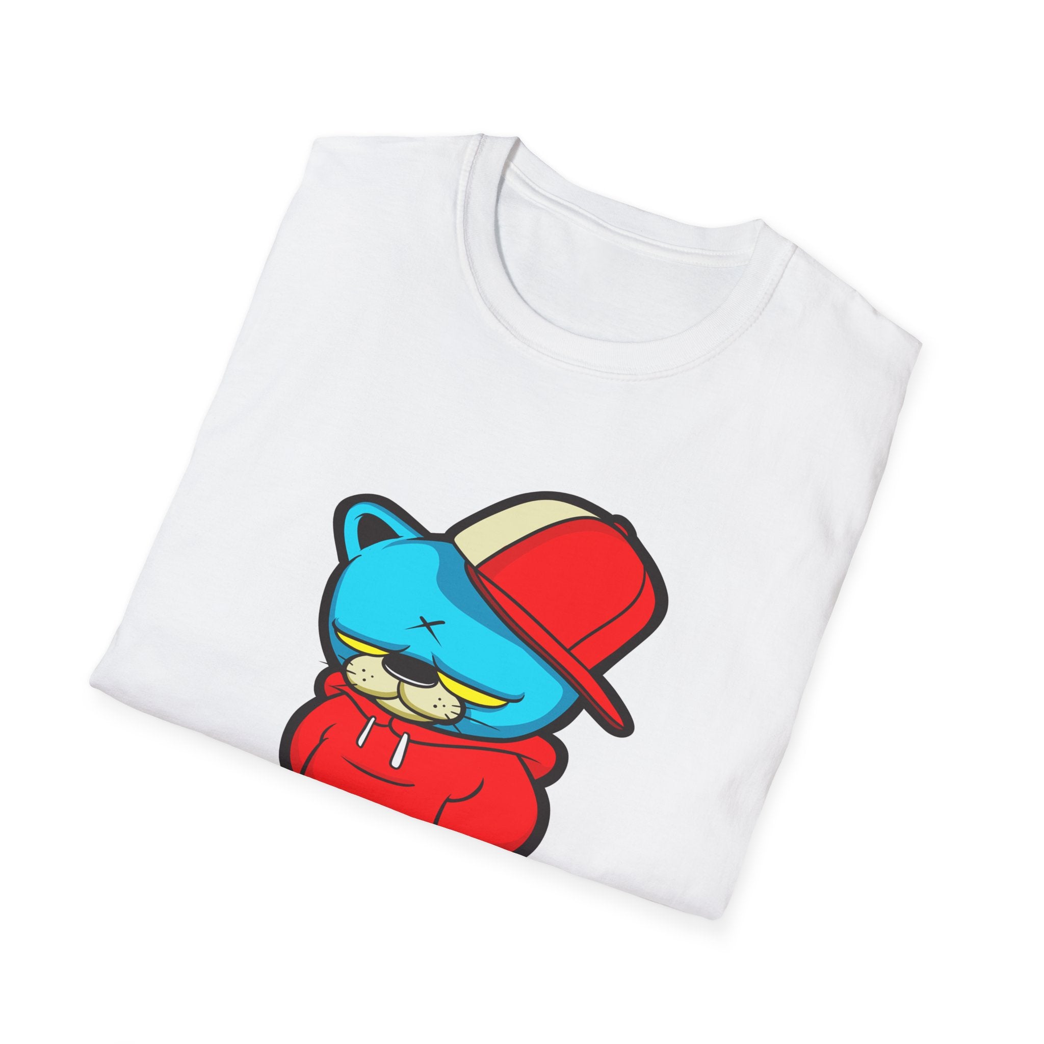Streetwear Cartoon Character T-Shirt, Cool Casual Tee, Unisex Graphic Top, Urban Style Shirt, Trendy Gift for Teens
