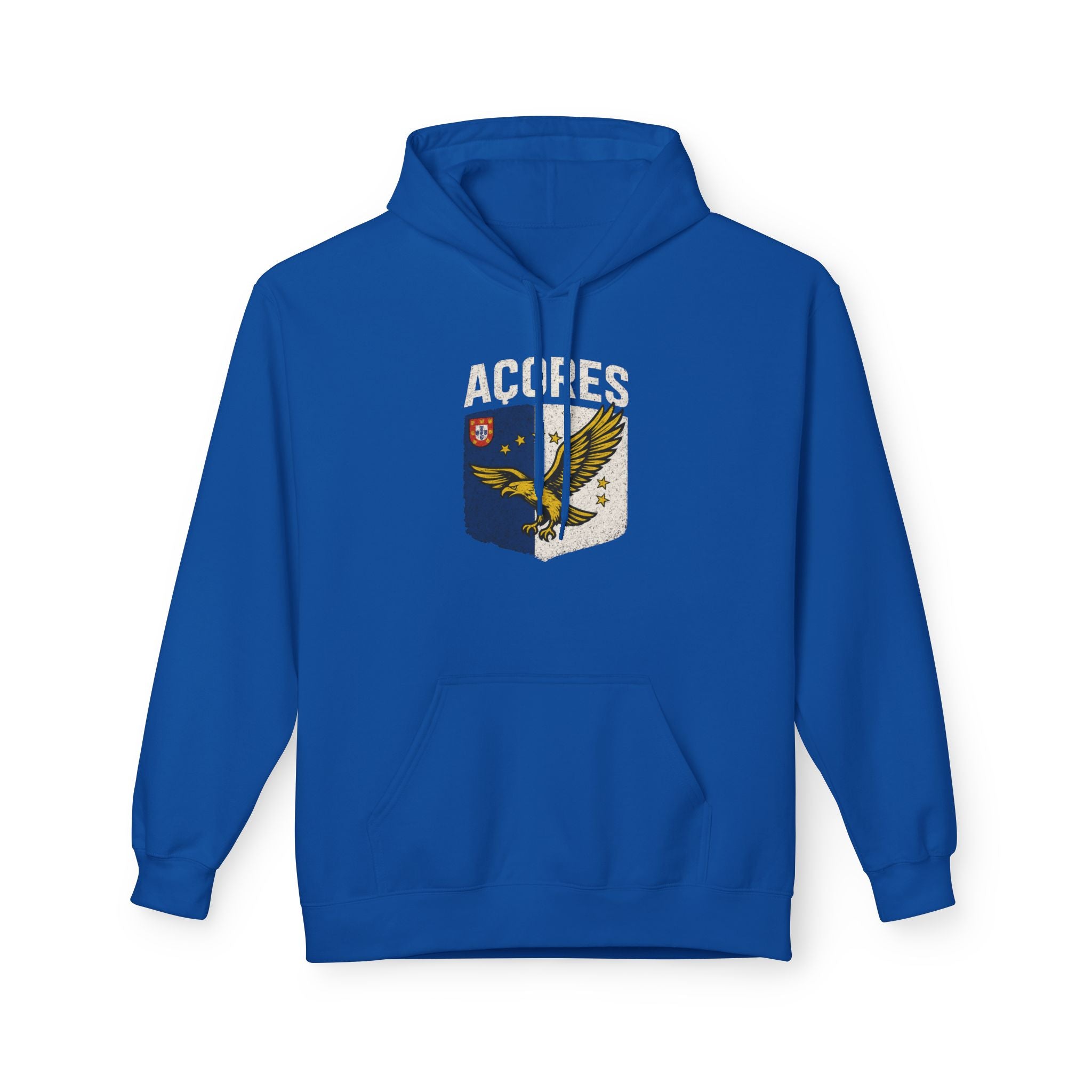 Acores Crest Hoodie — Vintage Shield & Eagle Graphic