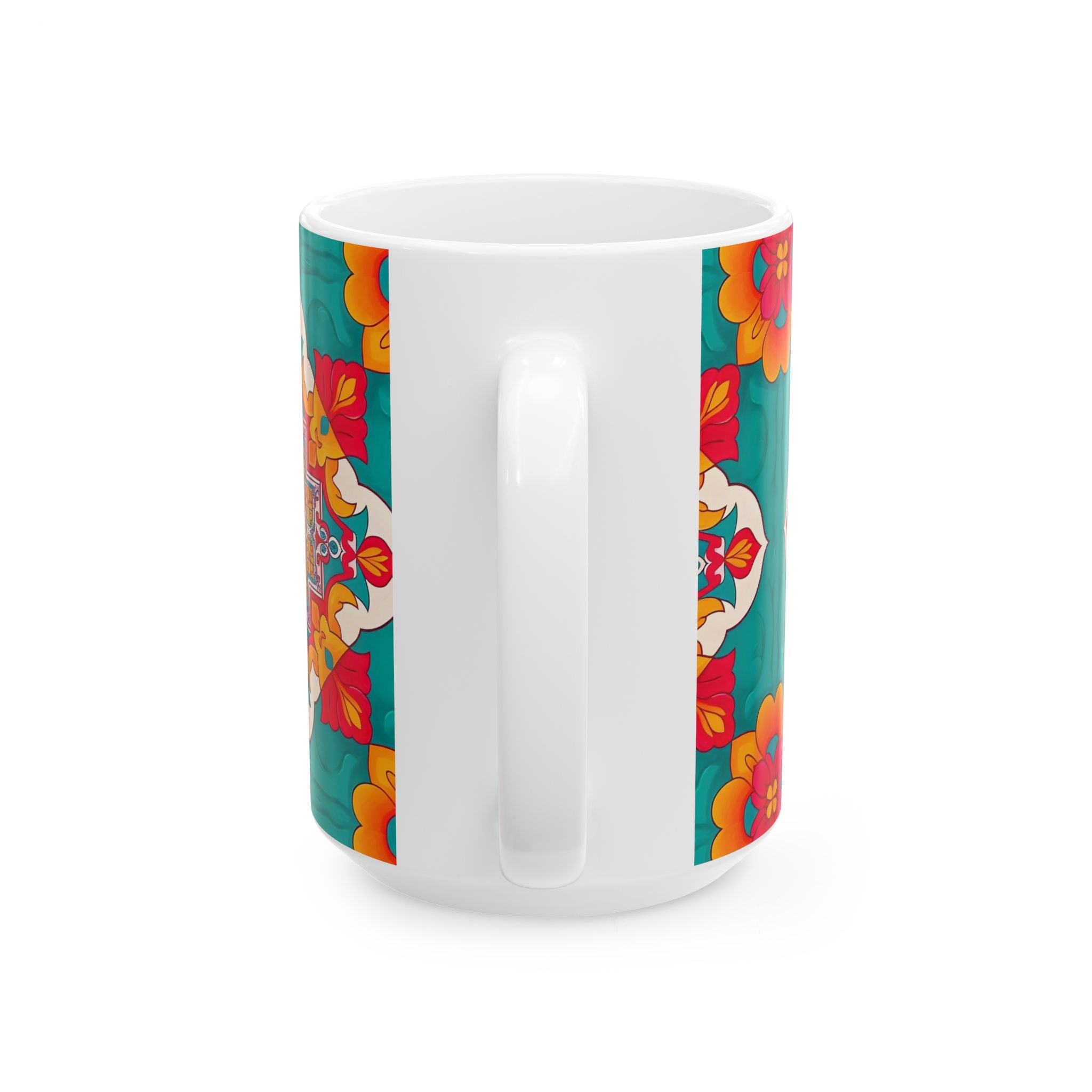 Colorful Bohemian Ceramic Mug, Unique Gift for Coffee Lovers, Home Decor, Tea Time, Artsy Mugs, Personalized Holiday Gift