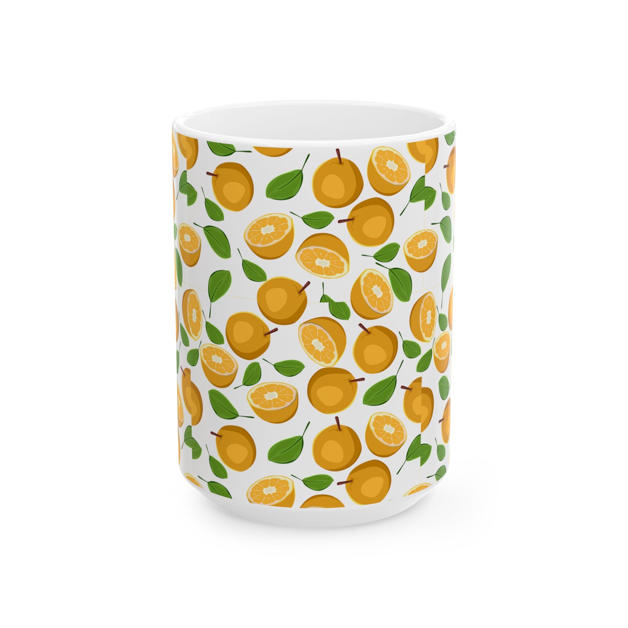 Citrus Fruit Ceramic Mug, Perfect for Tea & Coffee Lovers, Gift for Citrus Enthusiasts, Kitchen Decor, Orange Lover's Gift