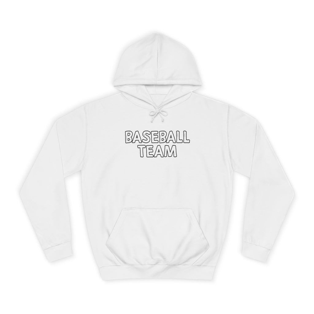 Baseball Team Unisex College Hoodie, Cozy Sportswear, College Apparel, Gift for Athletes, Team Spirit Wear, Everyday Comfort