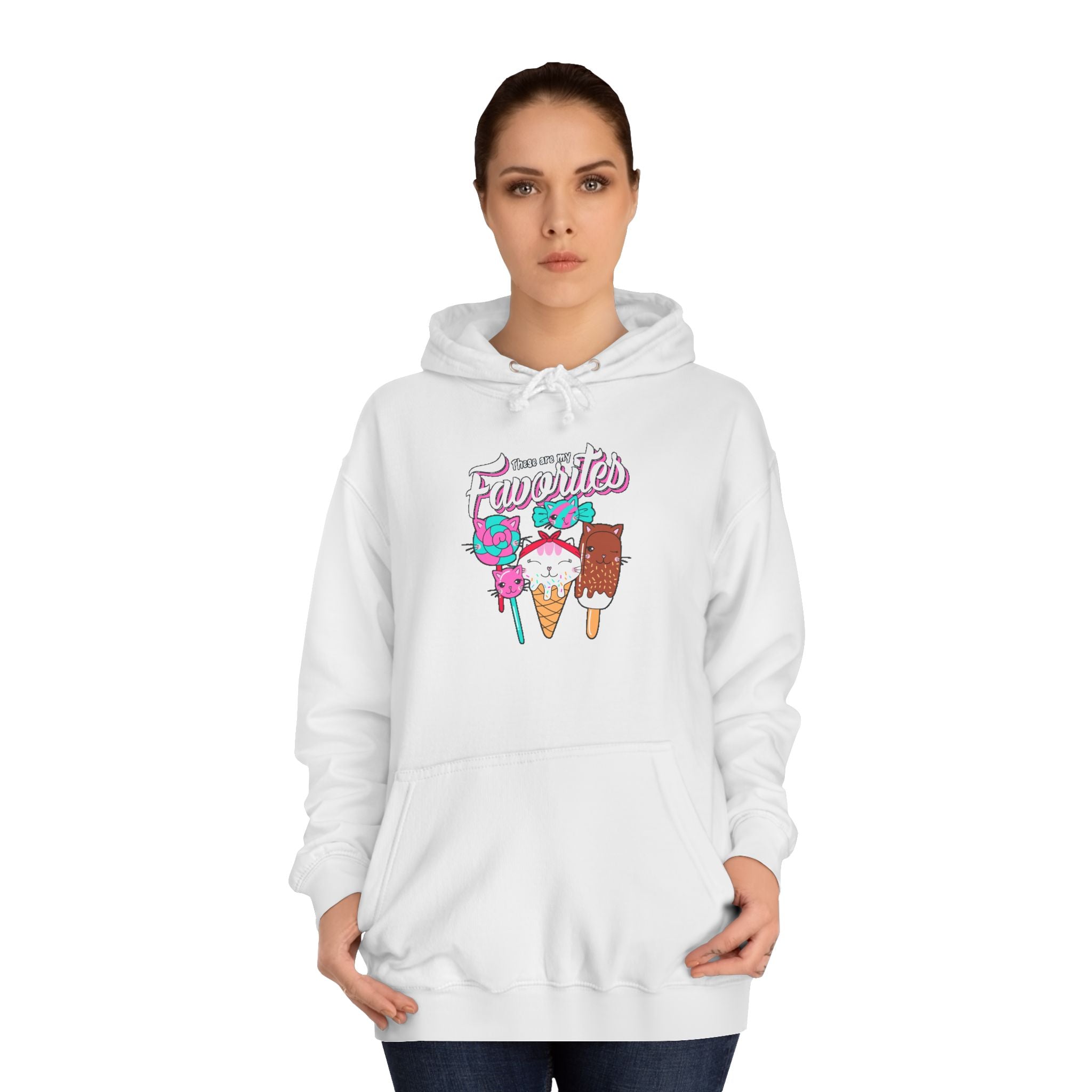 Ice Cream Favorites Unisex Hoodie - Cute Ice Cream Lover Sweatshirt, Ice Cream Gift, Ice Cream Hooded Pullover, Ice Cream Apparel, Ice Cream