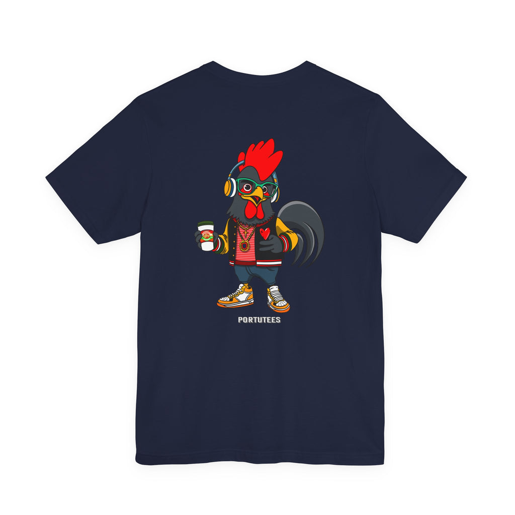 Hipster Rooster Graphic Tee, Fun Unisex Short Sleeve T-Shirt, Quirky Gift, Animal Lover Apparel, Casual Everyday Wear, Gift for Him/Her