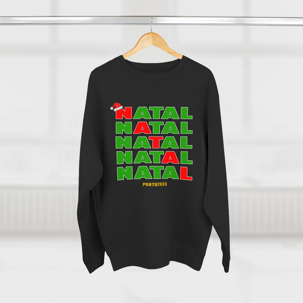 Festive Unisex Crewneck Sweatshirt - 'NATAL' Christmas Design