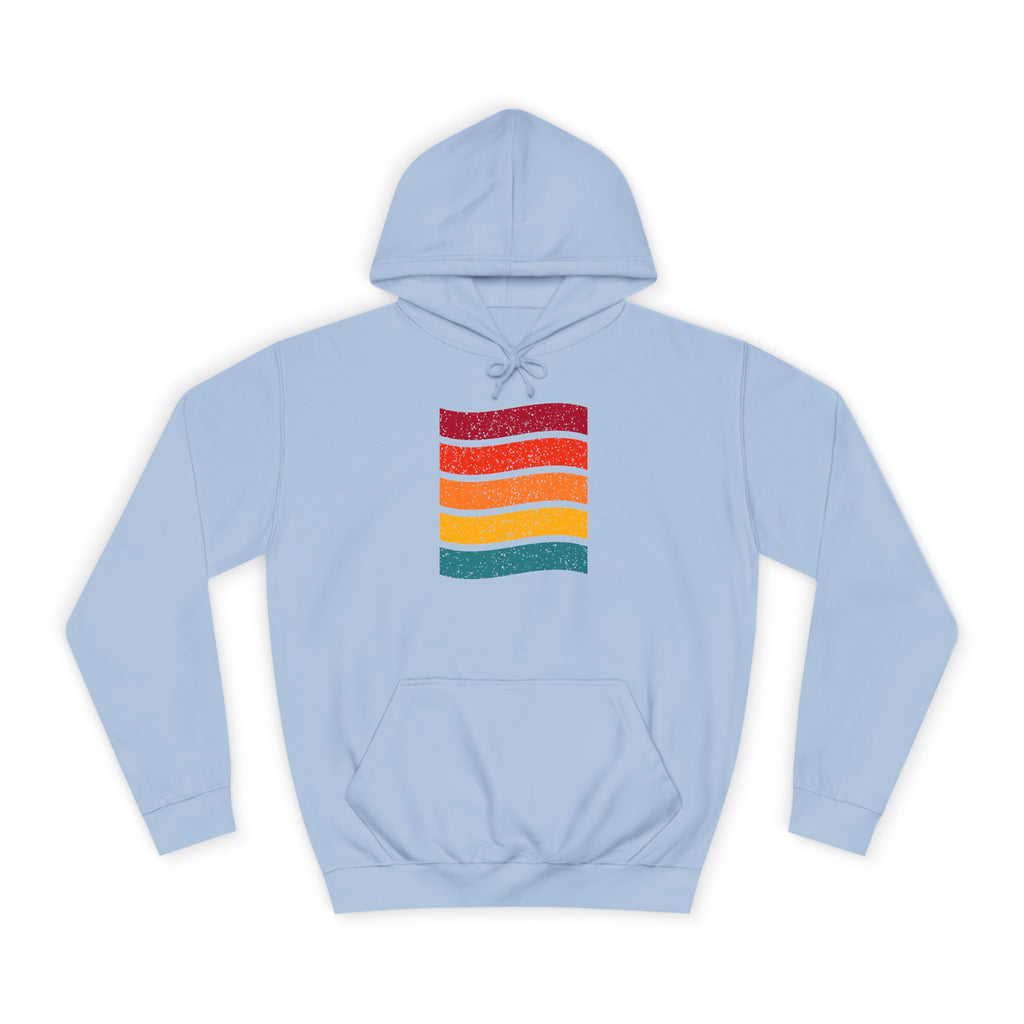 Colorful Stripe Unisex College Hoodie | Cozy Casualwear, Gifts for Students, Fall Fashion, College Events, Lounge Wear