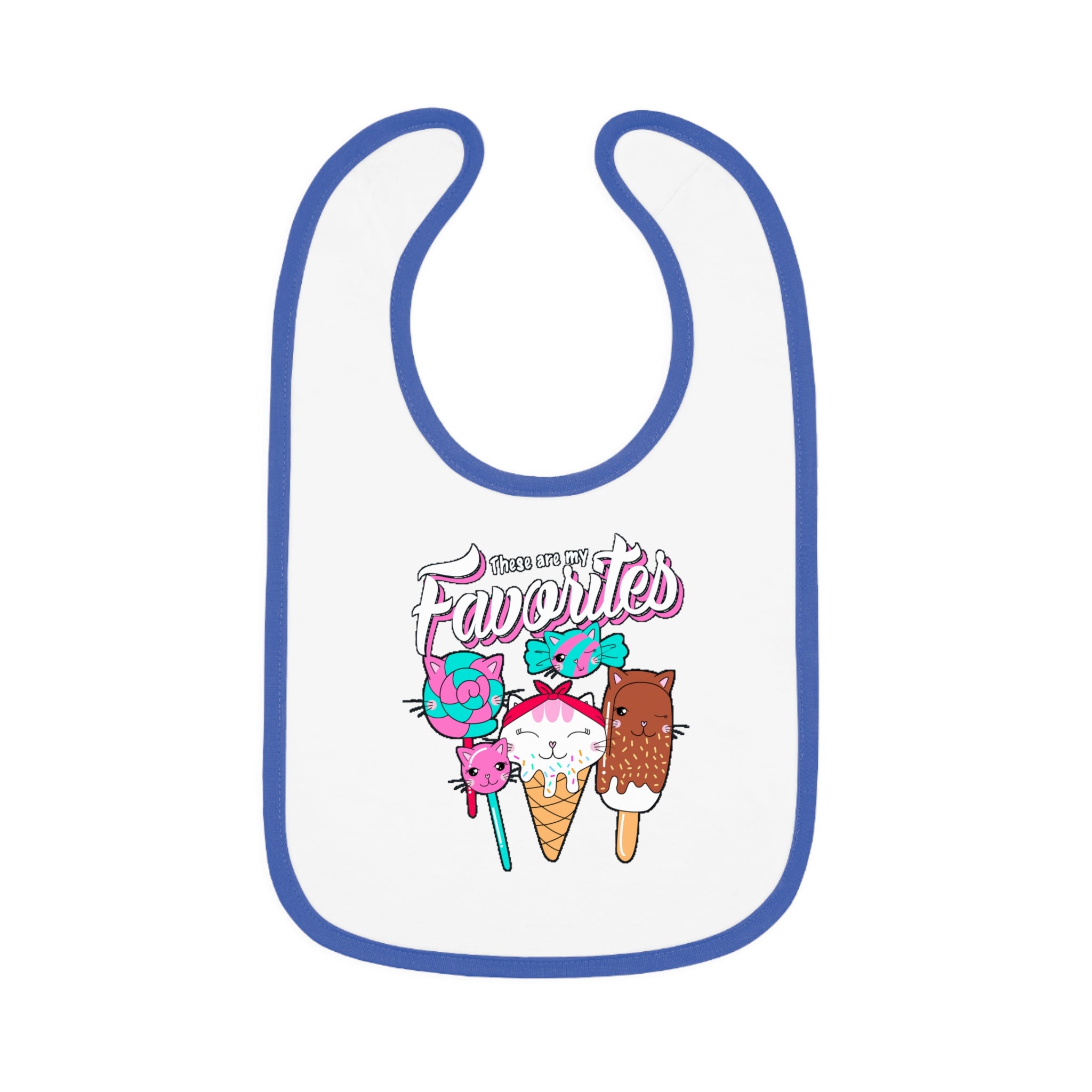 Cute Baby Bib with Ice Cream Design, Fun Bib for Kids, Perfect Baby Shower Gift, Toddler Feeding Bib, Baby Accessories