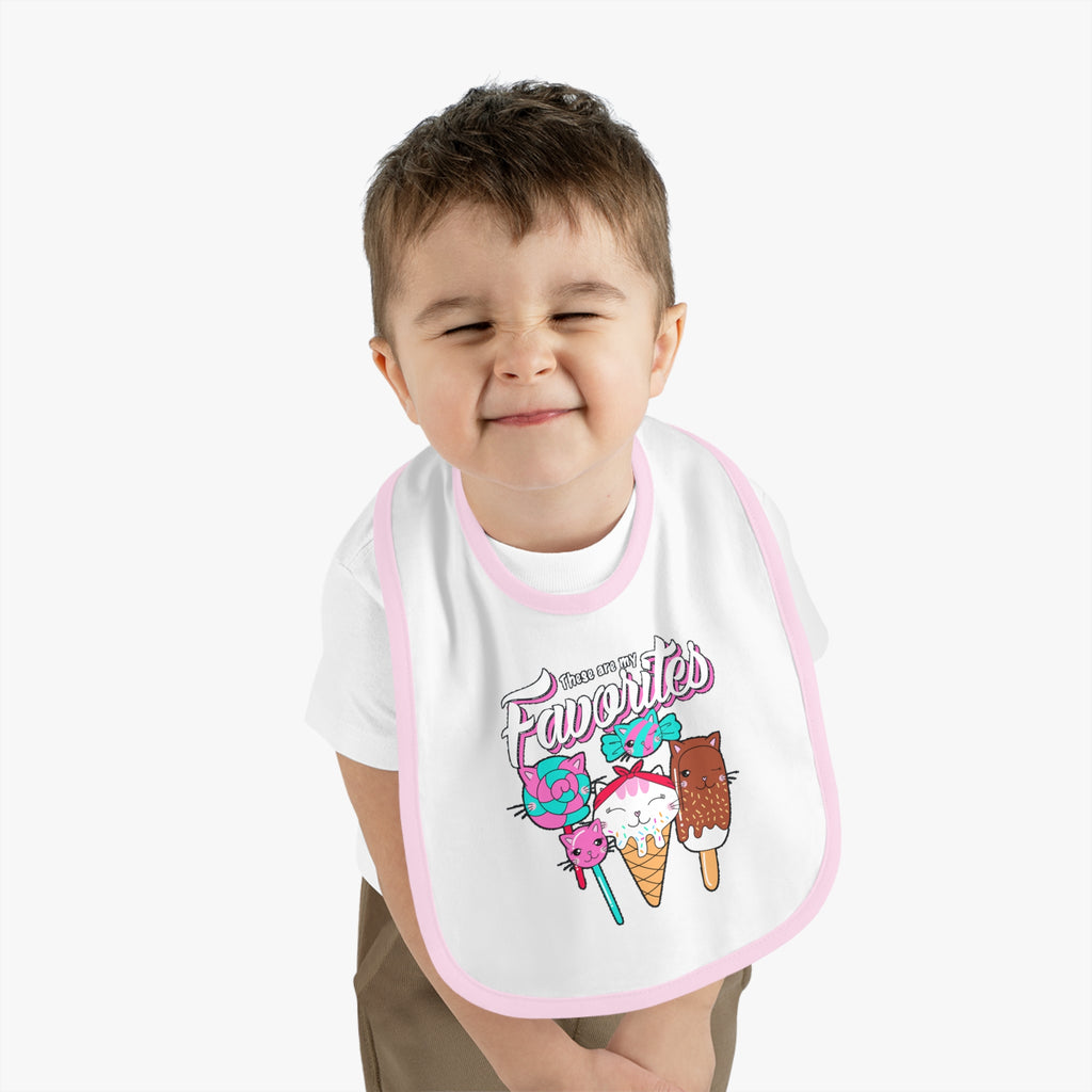 Cute Baby Bib with Ice Cream Design, Fun Bib for Kids, Perfect Baby Shower Gift, Toddler Feeding Bib, Baby Accessories