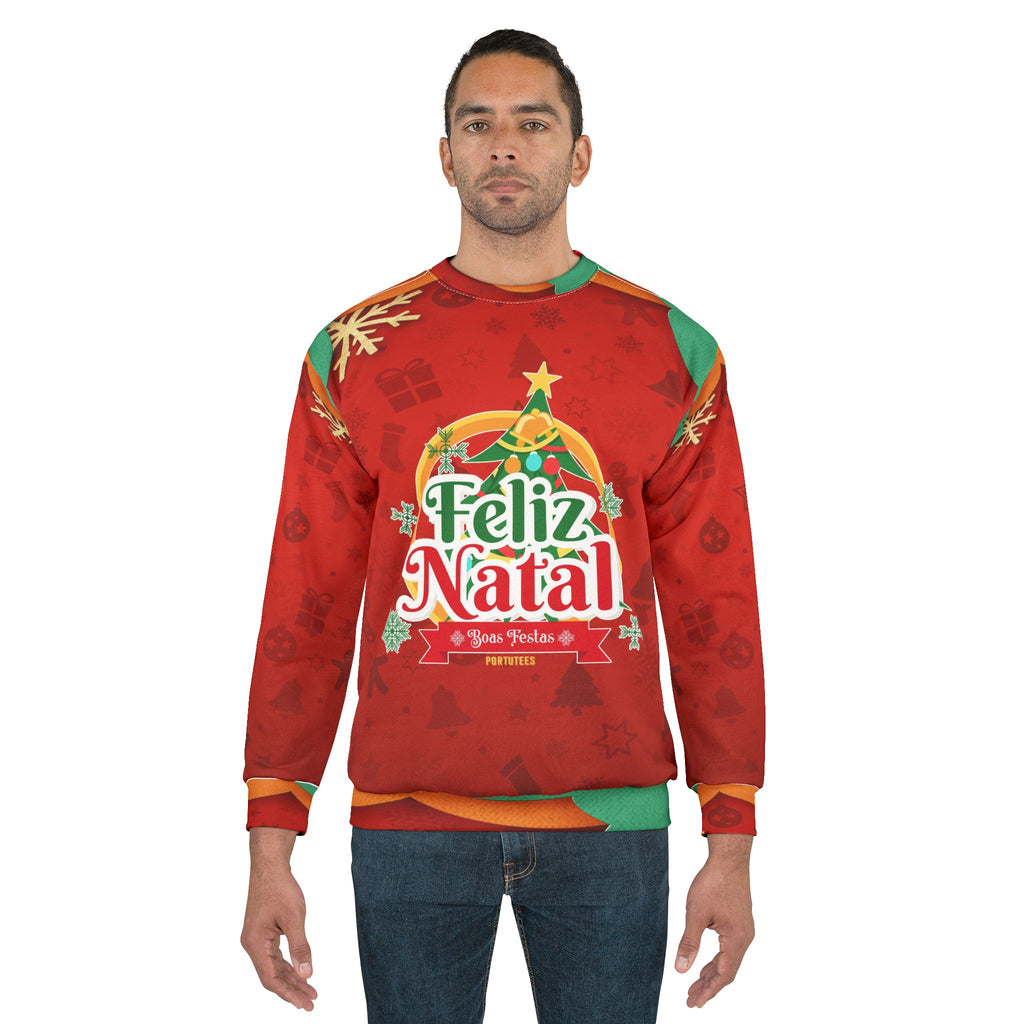Feliz Natal Festive Christmas Sweatshirt - Feliz Natal Design