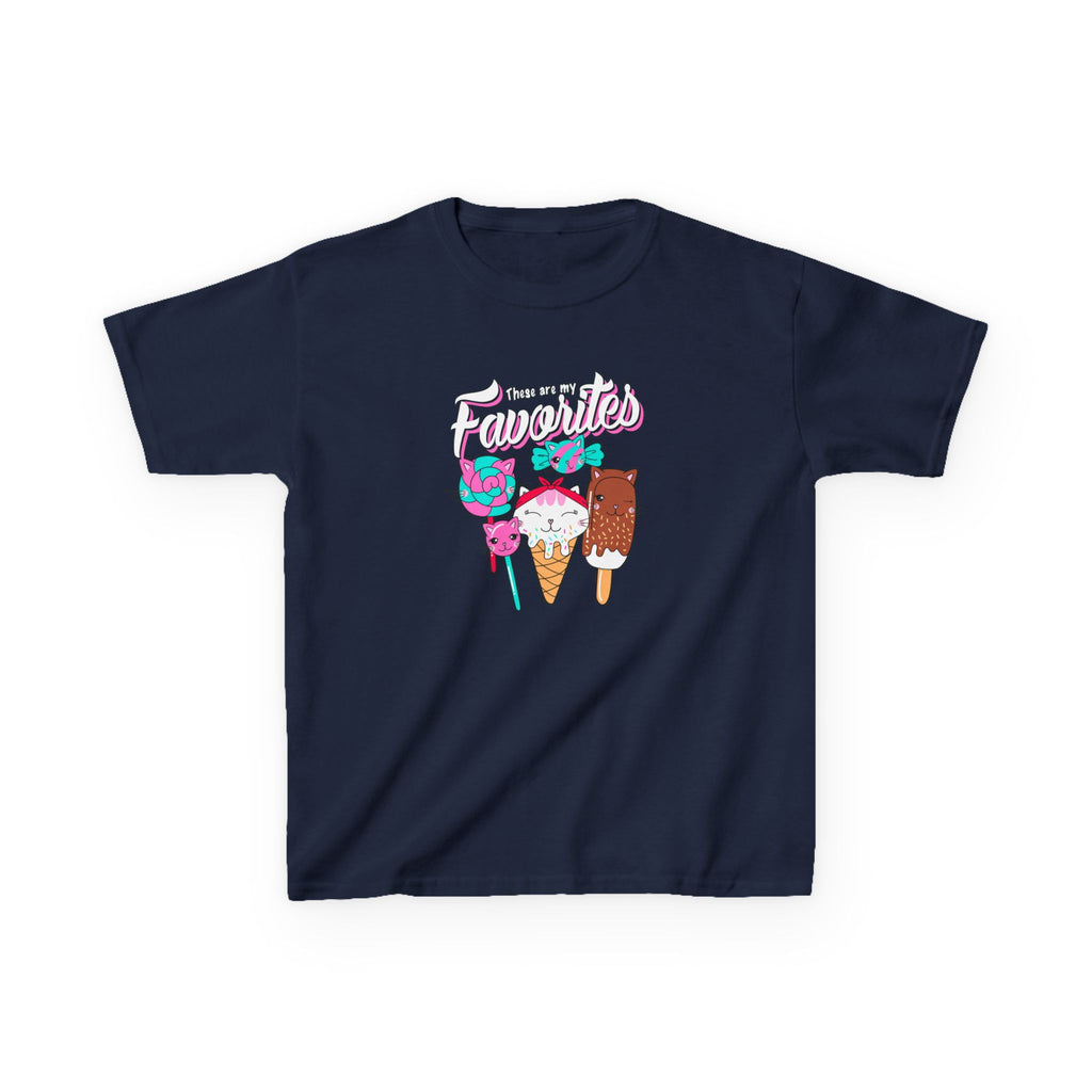 Ice Cream Favorites Kids Heavy Cotton Tee, Fun Summer T-Shirt, Cute Kids Apparel, Birthday Gift, Playdate Top