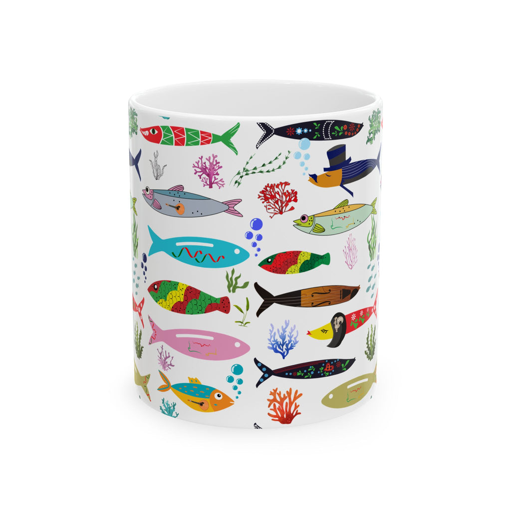 Colorful Sardines Fish Ceramic Mug Collection