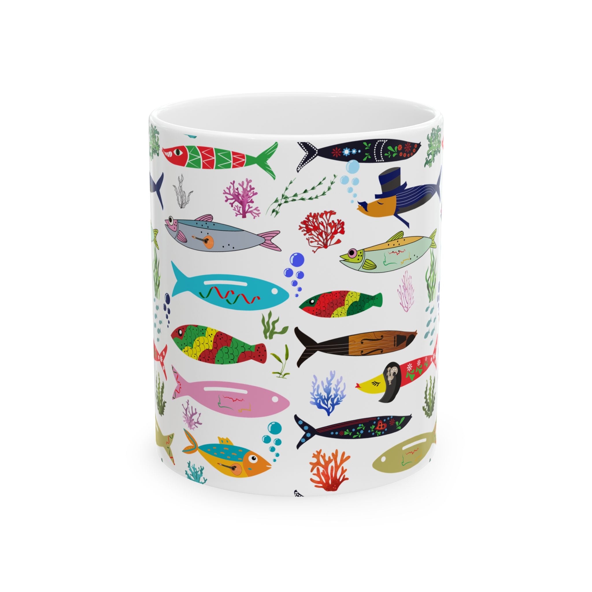 Colorful Sardines Fish Ceramic Mug Collection