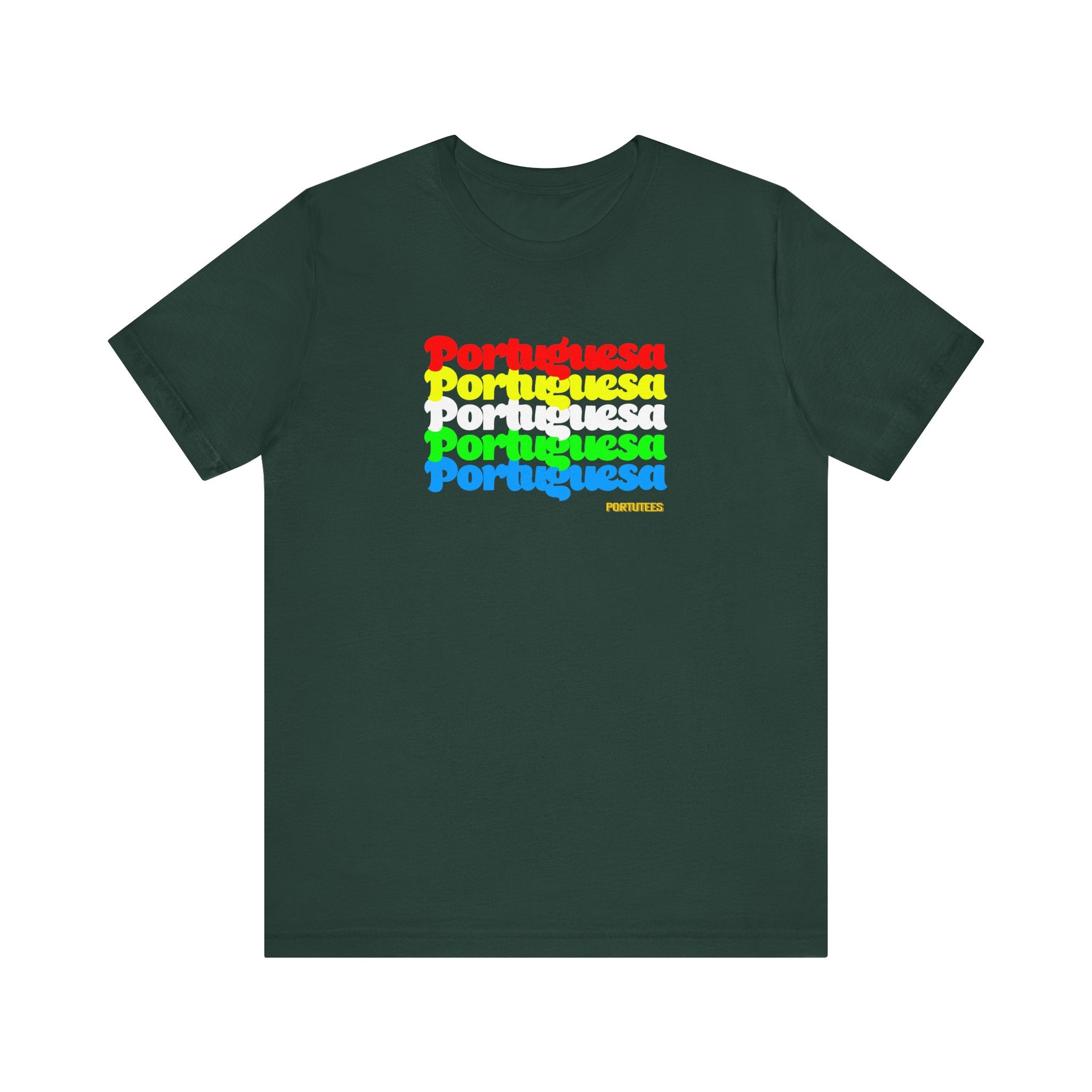 Portuguese Retro Rainbow Tee — "Portuguesa" Graphic T-Shirt