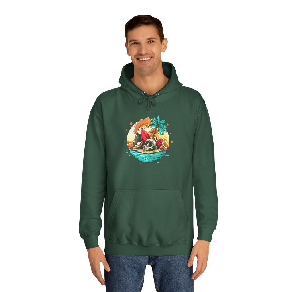 Tropical Paradise Unisex College Hoodie, Beach Vibes Sweatshirt, Summer Gift, Vacation Apparel, Cozy Hooded Pullover, Casual Wear
