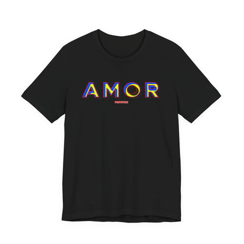 AMOR Graphic Tee — Colorful Retro Love T-Shirt