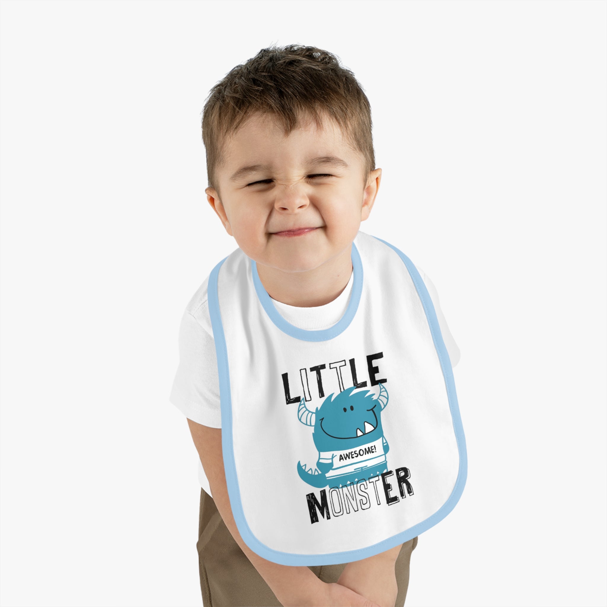 Cute "Little Monster" Baby Bib | Funny Baby Gift, Mealtime Must-Have, New Parent Essential, Baby Shower Present, Fun Kids Apparel