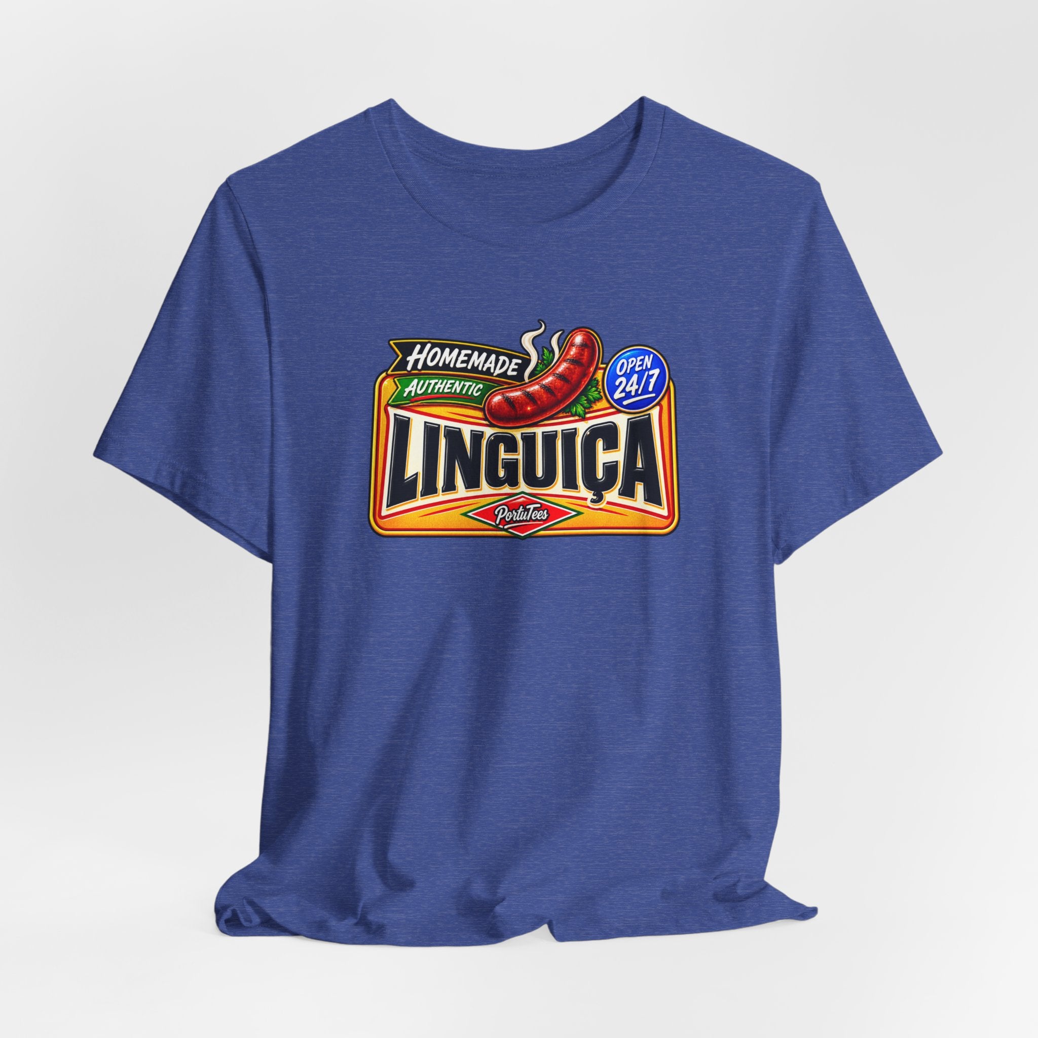 Linguica Sausage Vintage Label Tee — Homemade Authentic 24/7 Graphic T-Shirt