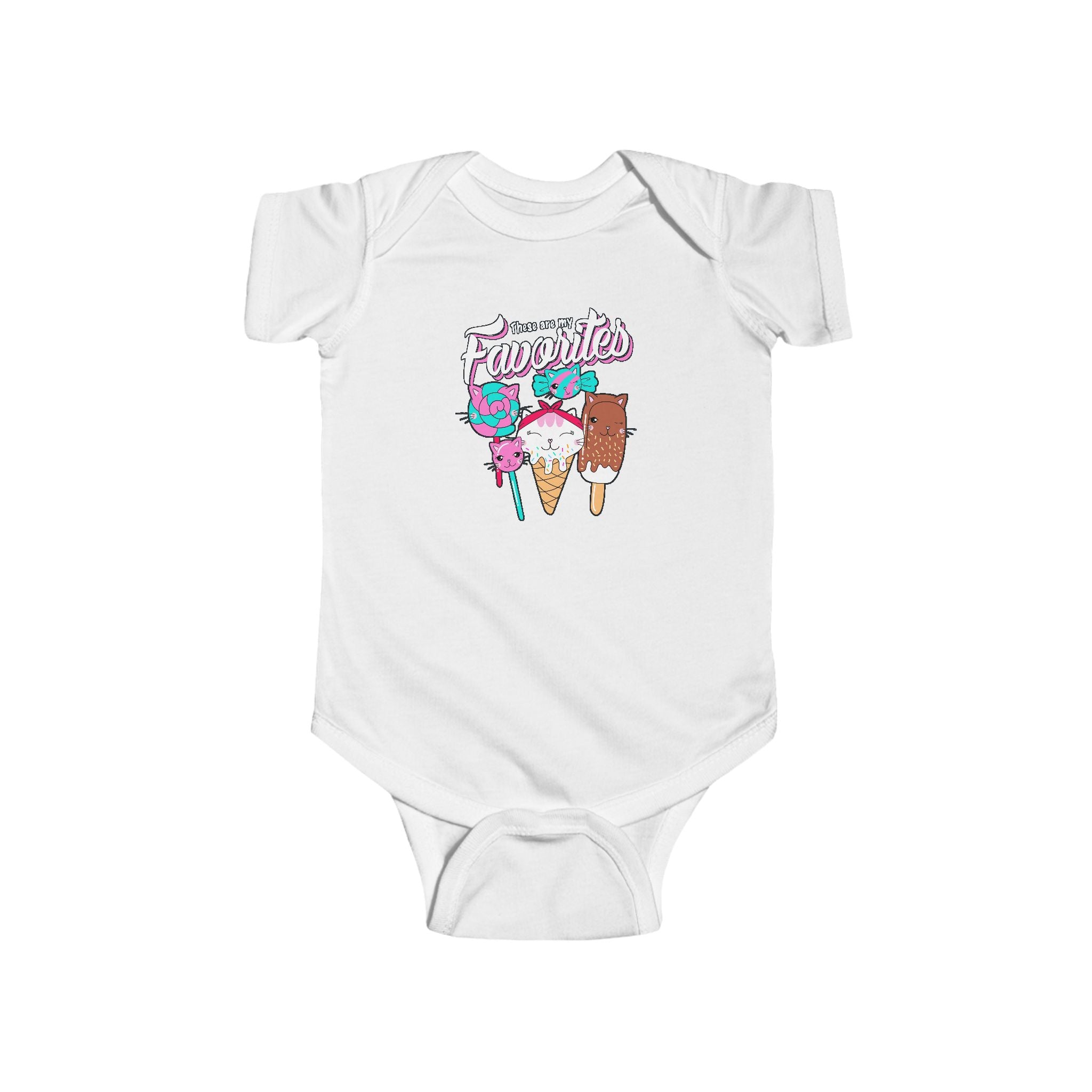 Cute Ice Cream Favorites Infant Bodysuit - Baby Summer Outfit, Cute Baby Clothes, Newborn Gift, Birthday Inspiration, Adorable Baby Shower