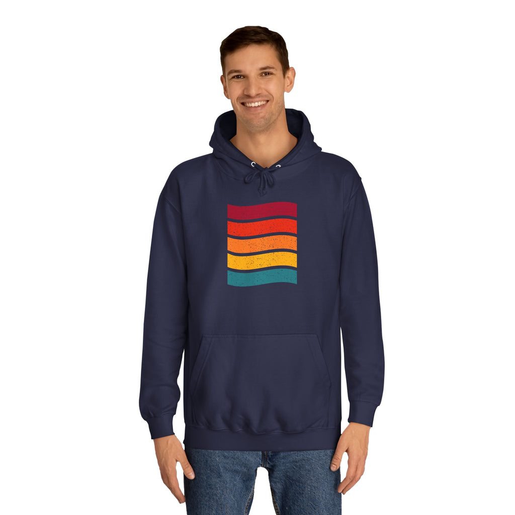 Colorful Stripe Unisex College Hoodie | Cozy Casualwear, Gifts for Students, Fall Fashion, College Events, Lounge Wear